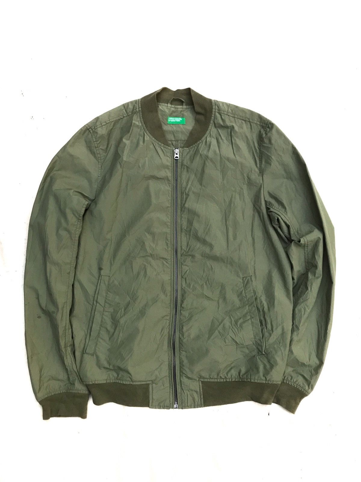 United Colors Of Benetton United Colors of Benetton Green Sage Bomber Flight jacket Size US L / EU 52-54 / 3 - 1 Thumbnail