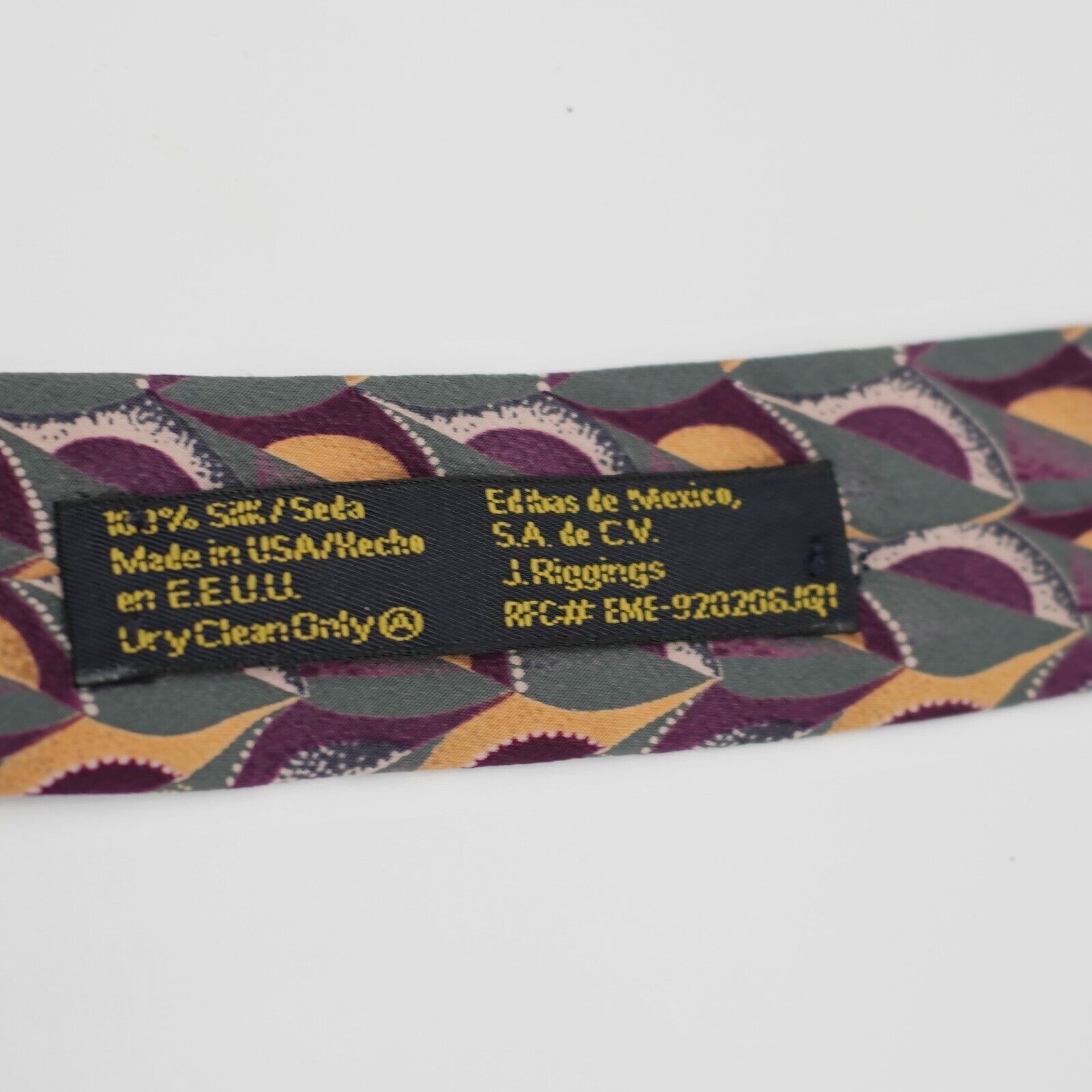 Vintage J. Riggins Hunting Horn Purple Green Abstract Print Short Wi Size ONE SIZE - 4 Thumbnail