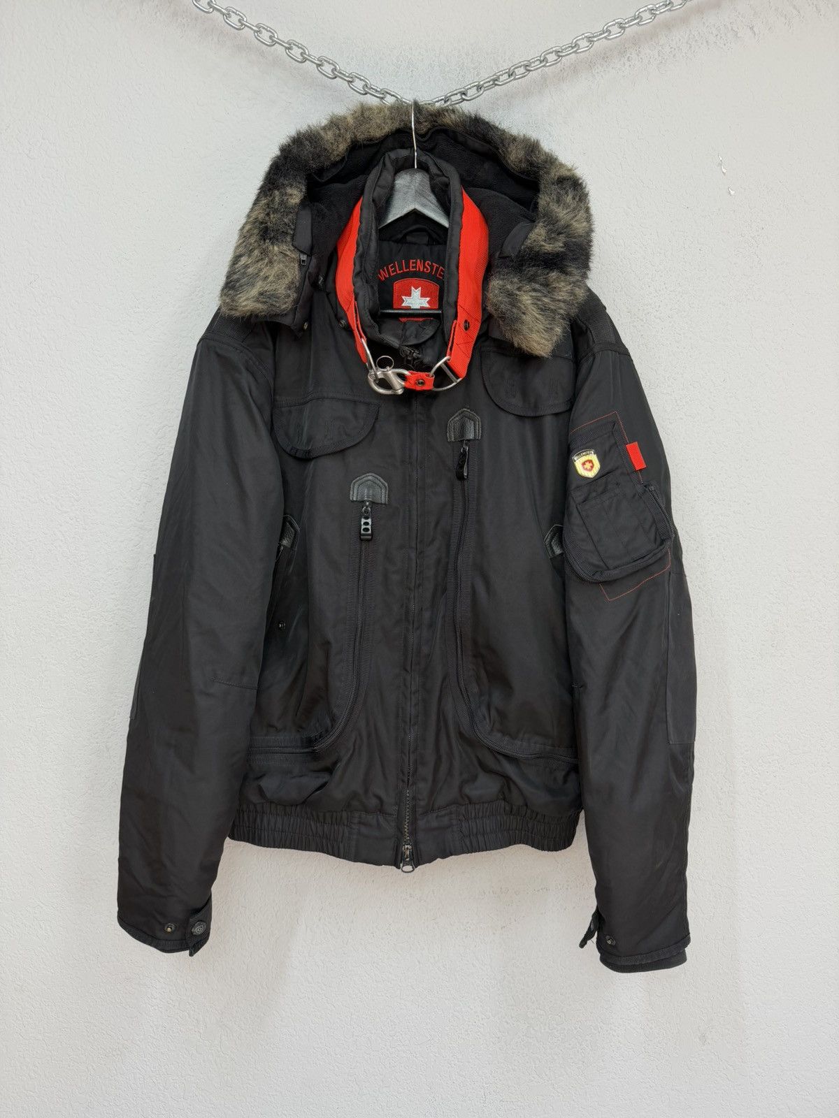 If Six Was Nine Vintage Rick Owens Vibe Black Bomber Jacket Faux Fur Collar Size US L / EU 52-54 / 3 - 1 Thumbnail