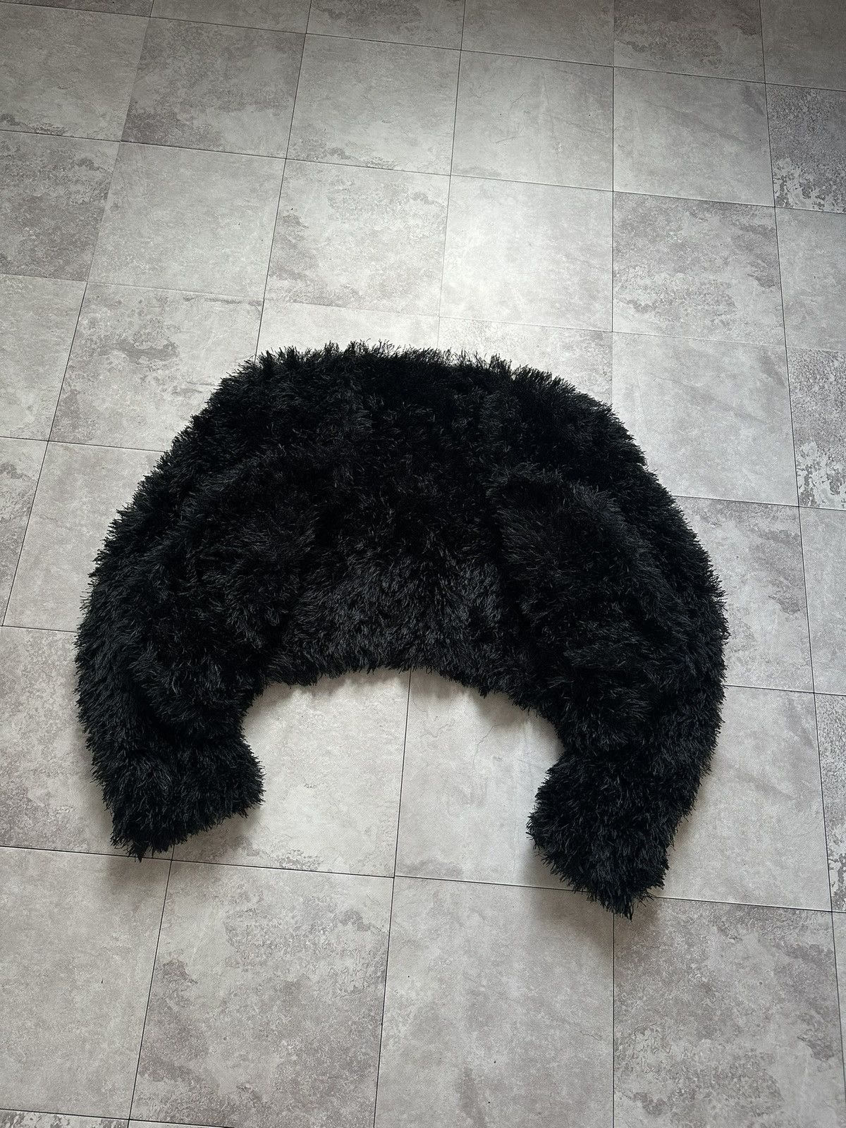Opium Fuzzy Cropped Knit Cardigan Rick Owens Style Jacket