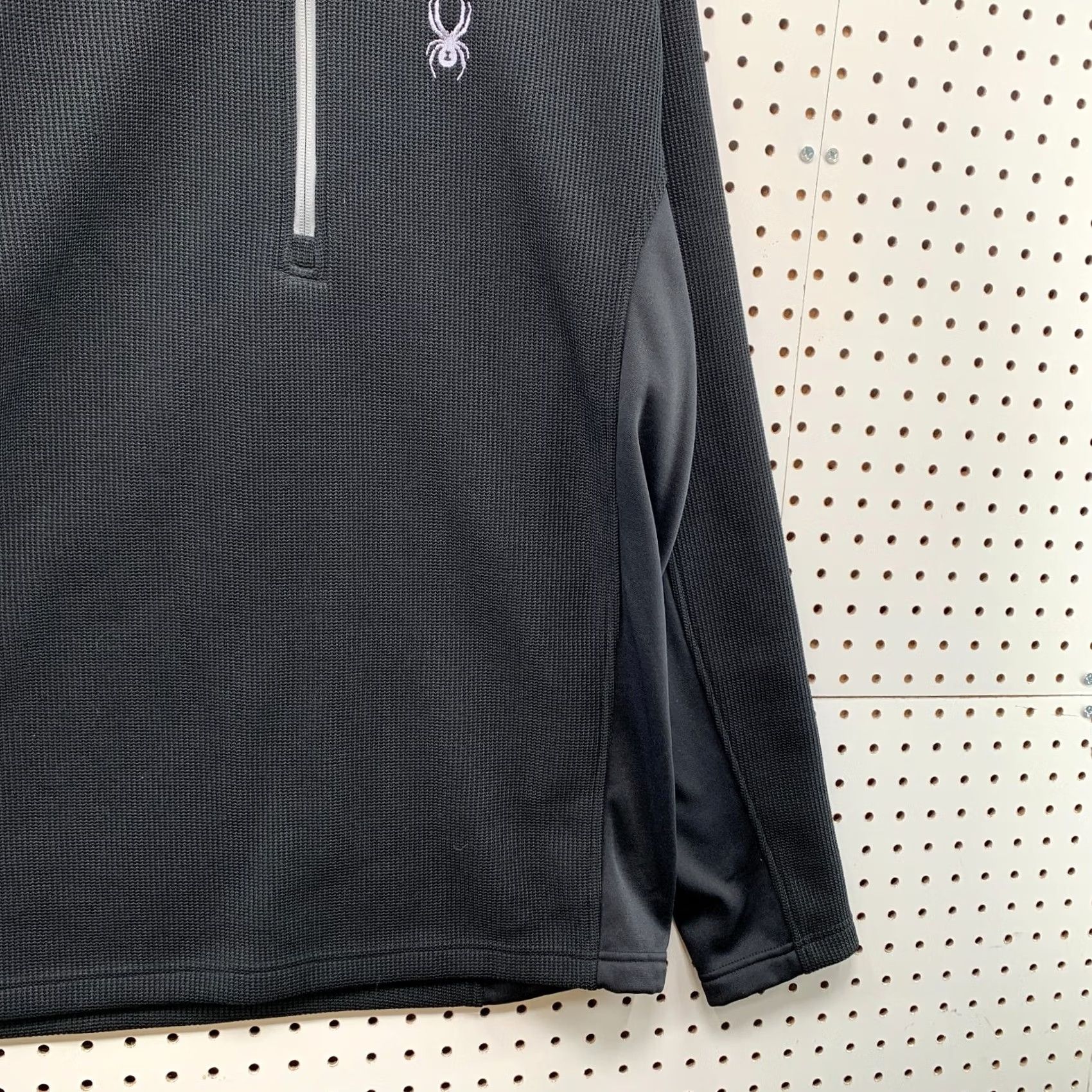 Spyder Spyder 1/4 Zip Pullover Sweatshirt Mens XL Black Waffle Knit Long Sleeve Size US XL / EU 56 / 4 - 4 Thumbnail