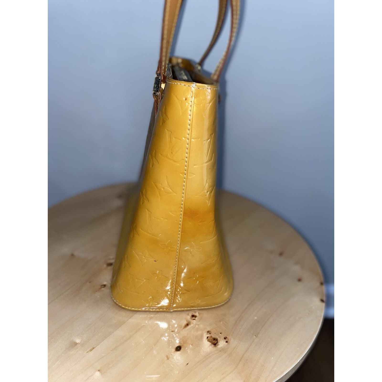 Louis Vuitton Louis Vuitton Houston Top Handle Bag Yellow Leather Size ONE SIZE - 13 Thumbnail