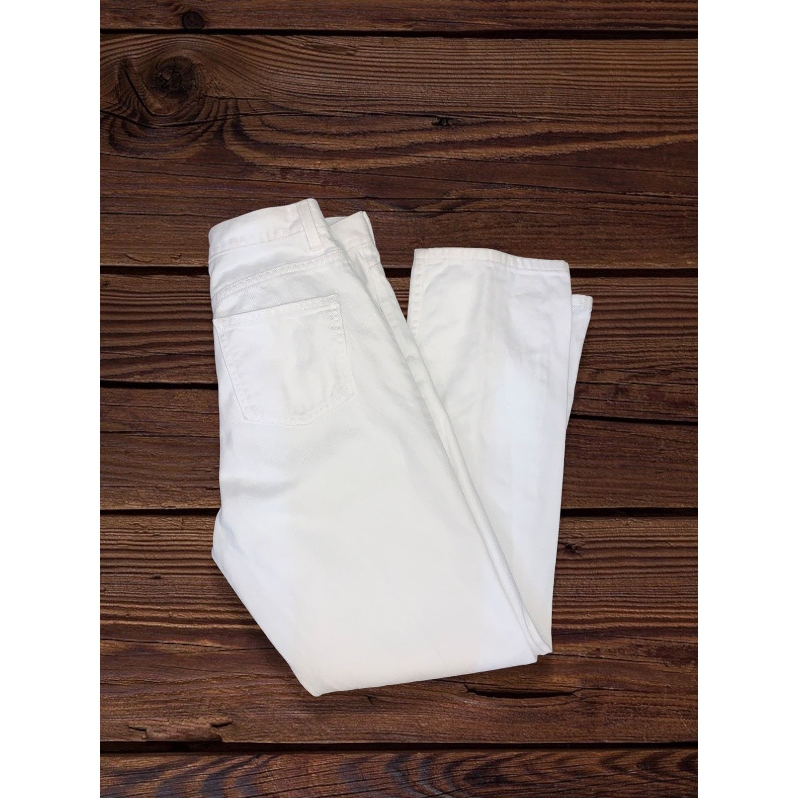 L.L. Bean 90s L.L. Bean White Denim Mom Jeans High Rise Tapered Sz 6 Size 28" / US 6 / IT 42 - 1 Thumbnail