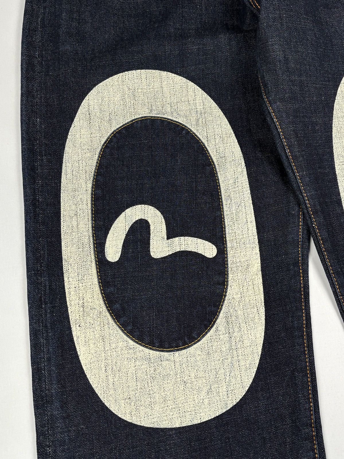 Evisu Lot. 0078 Double Sided Seagull Print Daicock Selvedged Jeans Size US 34 / EU 50 - 10 Thumbnail