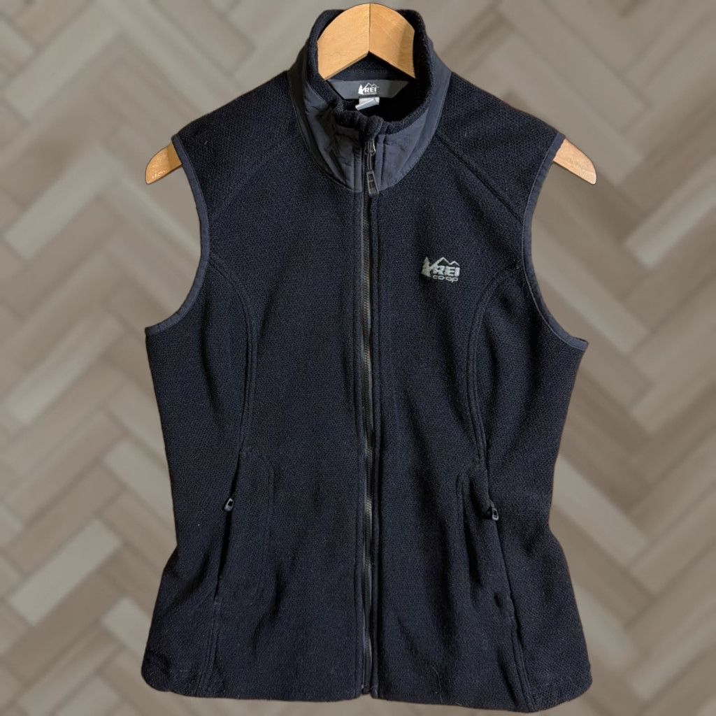Vintage REI Co-Op Vest Mens Medium Black Fleece Polartec Full Zip Outdoors Size US M / EU 48-50 / 2 - 1 Thumbnail
