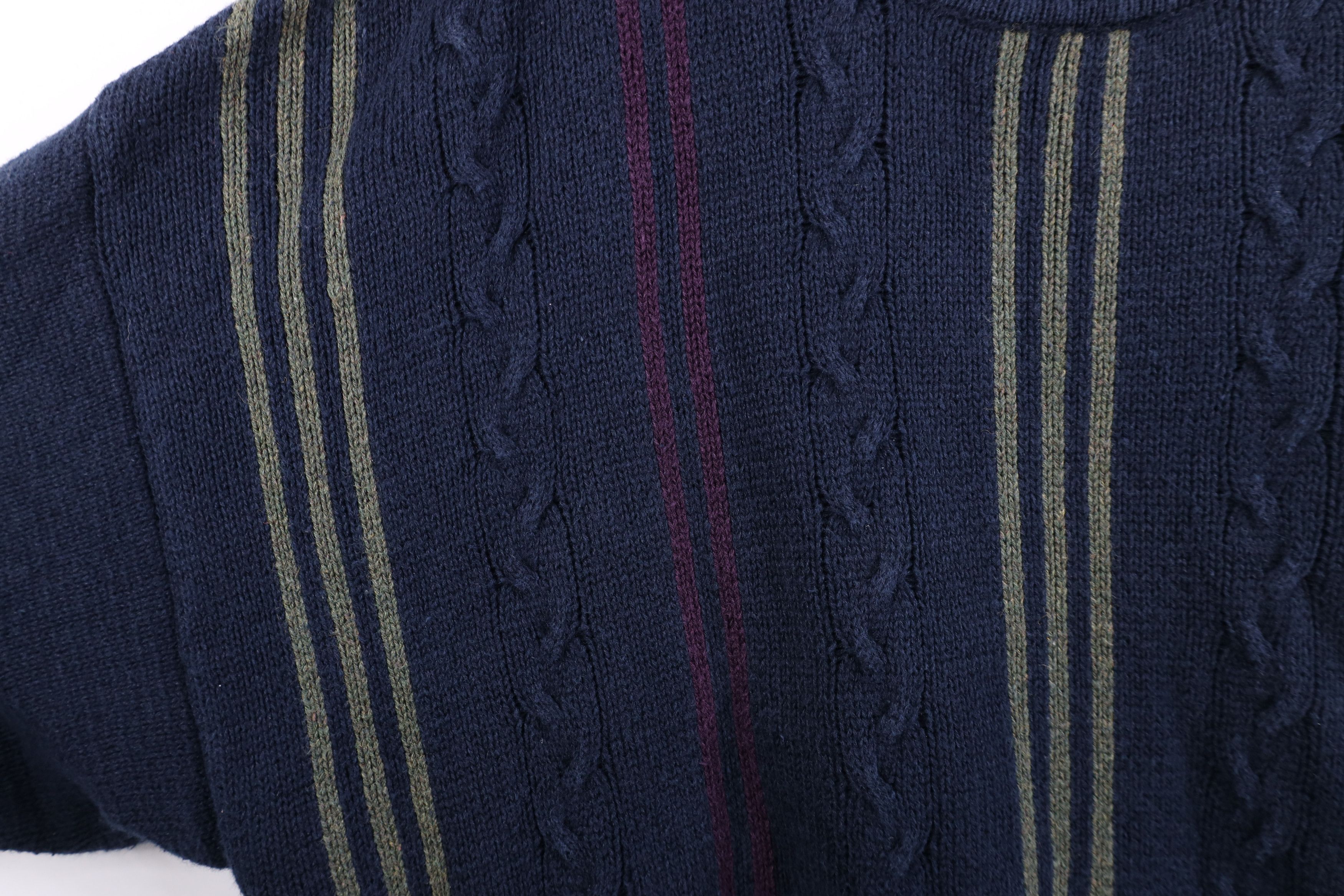 Vintage Vintage 90s Streetwear Chunky Ribbed Cable Knit Sweater Size US XL / EU 56 / 4 - 6 Thumbnail