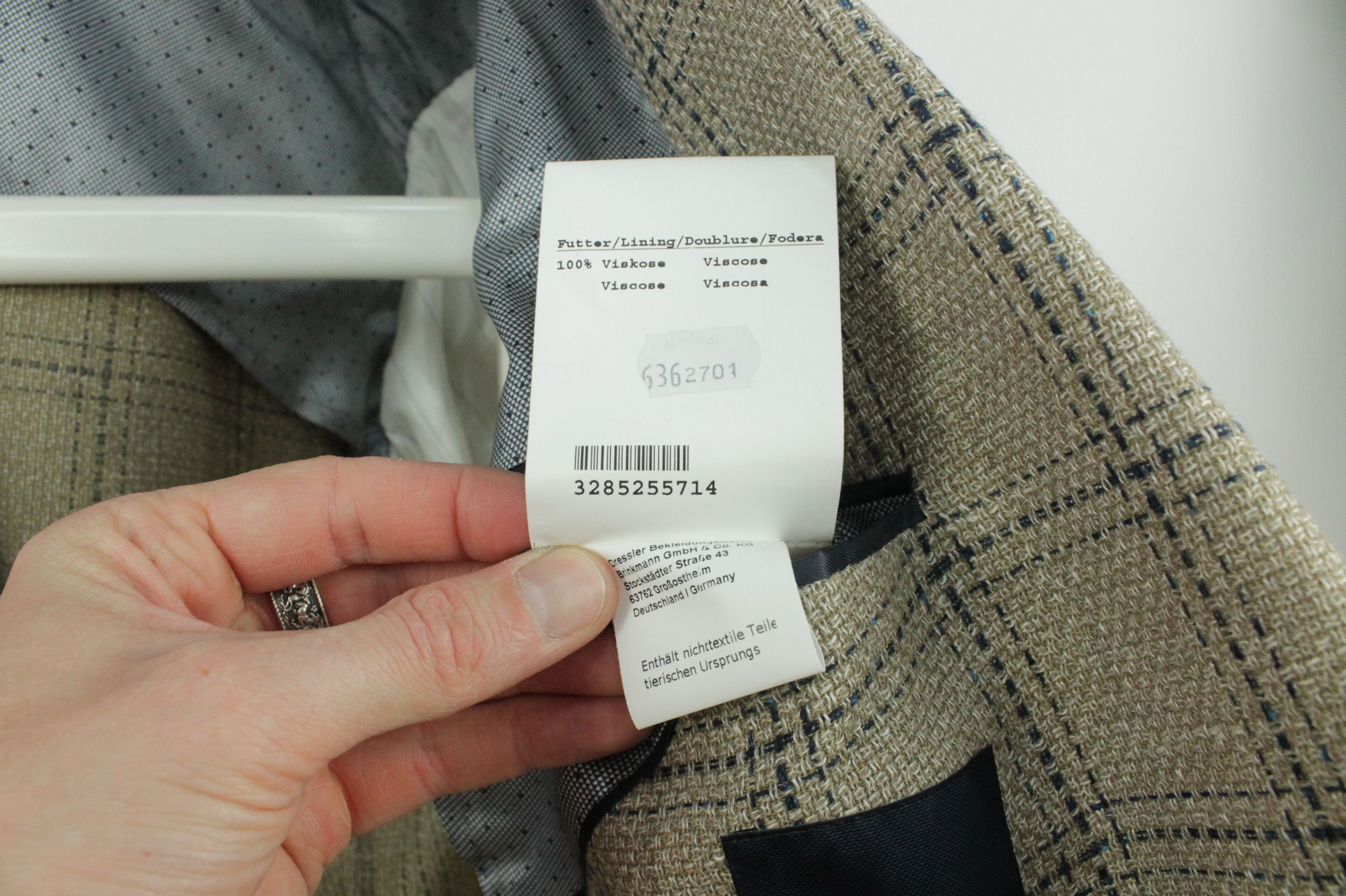Other Eduard Dressler Knitted Wool Linen Checked Sport Coat Men's Size US L / EU 52-54 / 3 - 13 Thumbnail