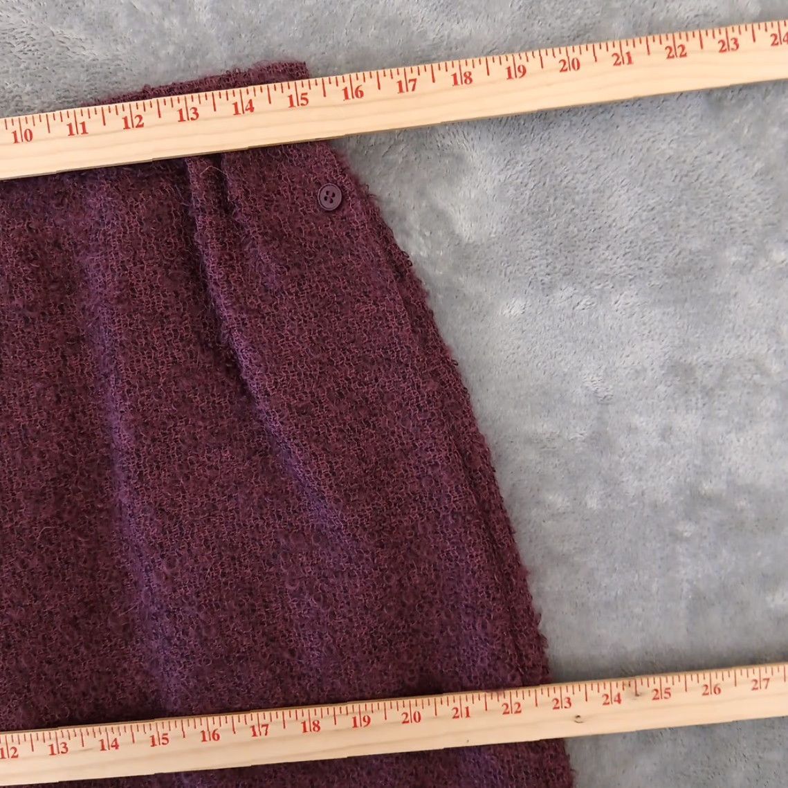Jaeger VINTAGE Jaeger Skirt Woman Long A-Line Purple 16 Mohair Wool Alpaca Lined Pockets Made In Great Britain Size 38" / US 16 / IT 52 - 2 Thumbnail