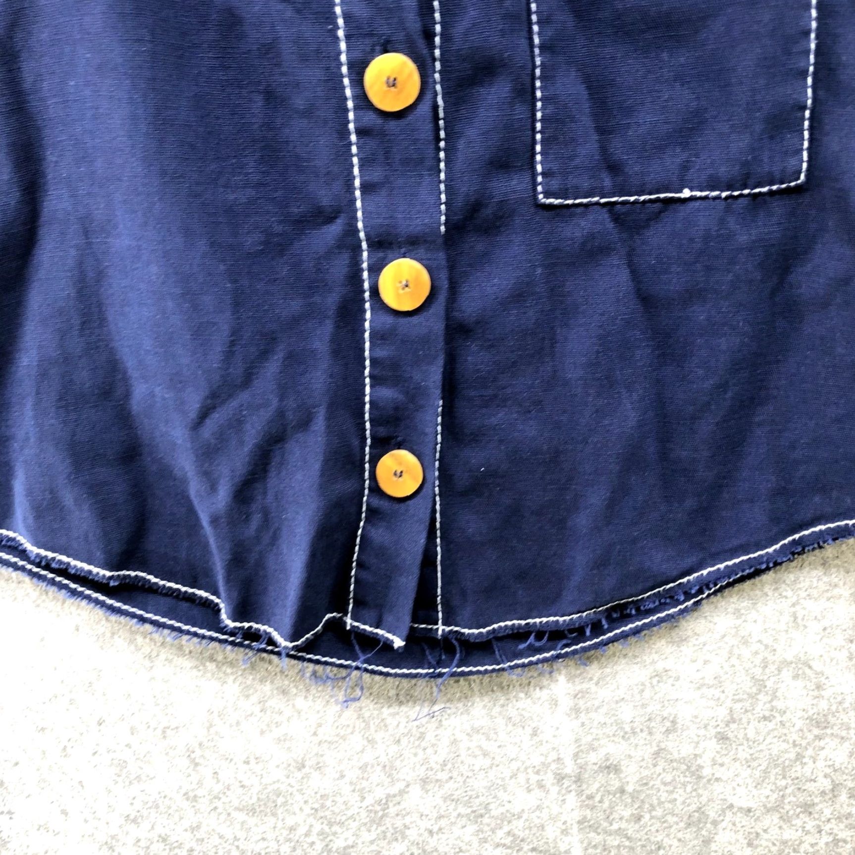 Zara Zara Women's Denim Mini Skirt M Blue Button Front High Rise Casual Lightweight Cotton 90s Style Size 32" / US 10 / IT 46 - 4 Thumbnail