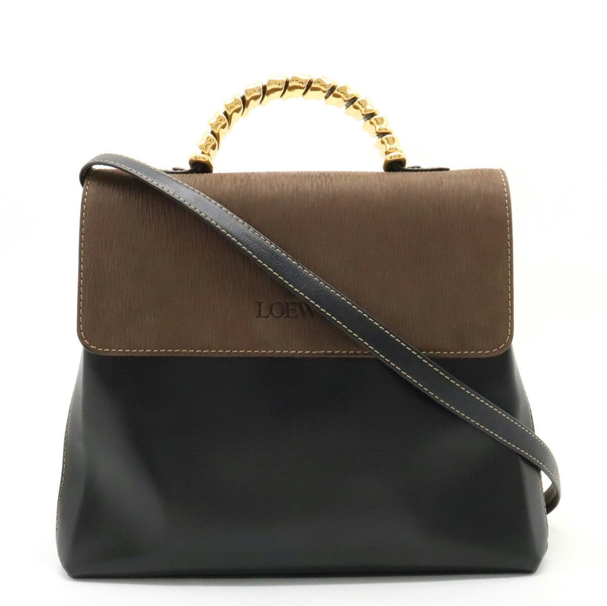 Loewe Loewe Loewe Velazquez Twist Leather Handbag 2WAY Leather Handbag in Very Good Condition Size ONE SIZE - 1 Thumbnail