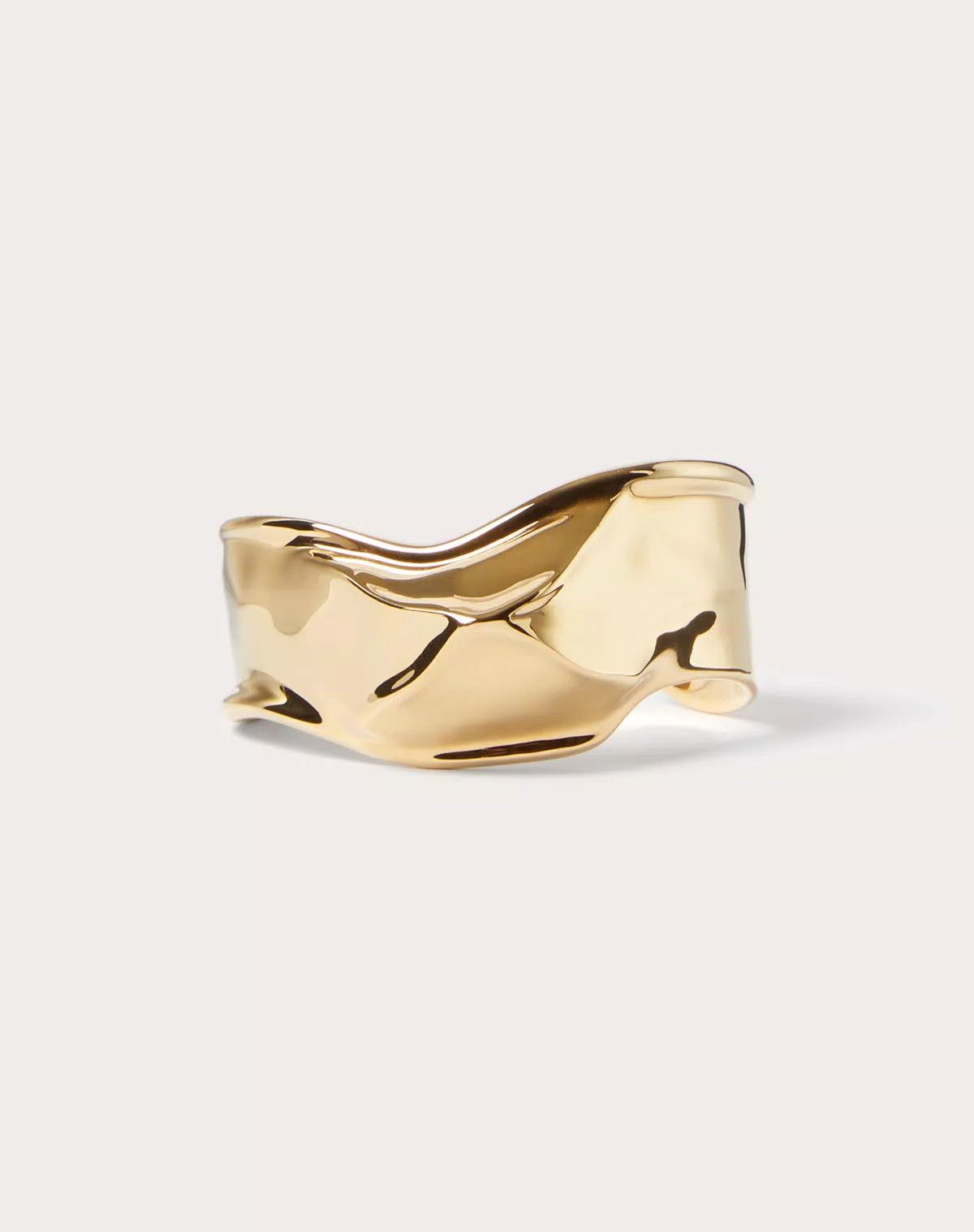 Valentino o1s1wg110625 Size: M / Liquid Stud Metal Bracelet in Golden Size ONE SIZE - 1 Thumbnail