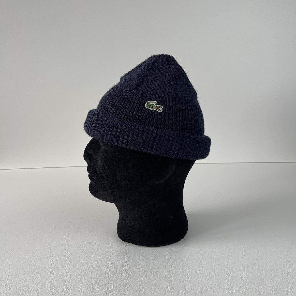 Lacoste Lacoste Logo Wool/Acrylic Vintage Beanie Hat Blue Y2K Size ONE SIZE - 2 Thumbnail