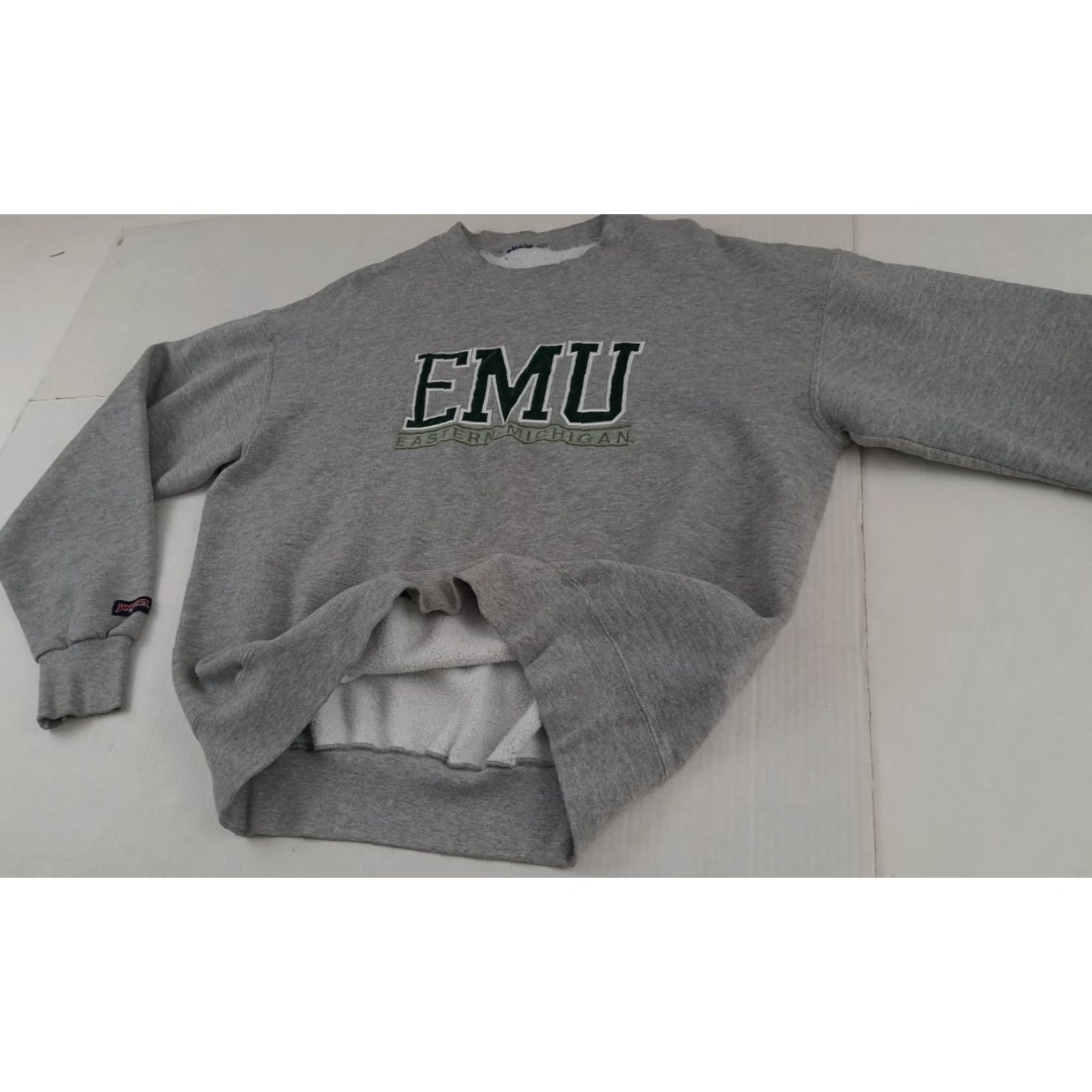 Jansport VINTAGE Eastern Michigan Eagles Embroidered Sweatshirt Large Jansport Gray Size US L / EU 52-54 / 3 - 5 Thumbnail