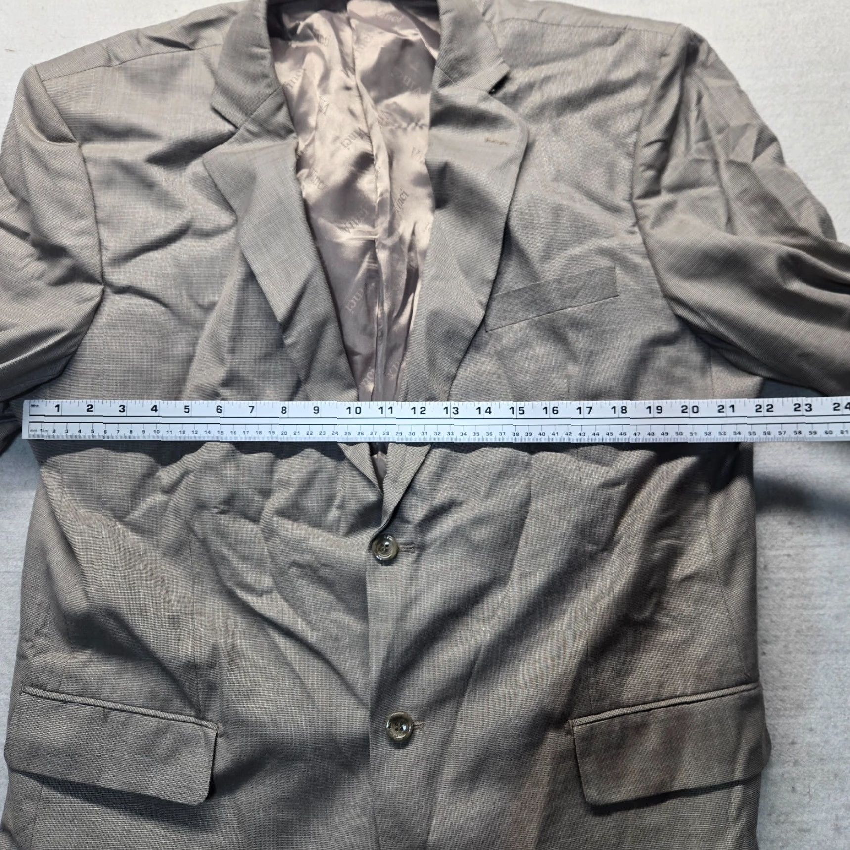 Vintage VINCI Gray 2 Button Sport Coat Adult Men’s Size 44 L Blazer Jacket Size 44R - 5 Thumbnail