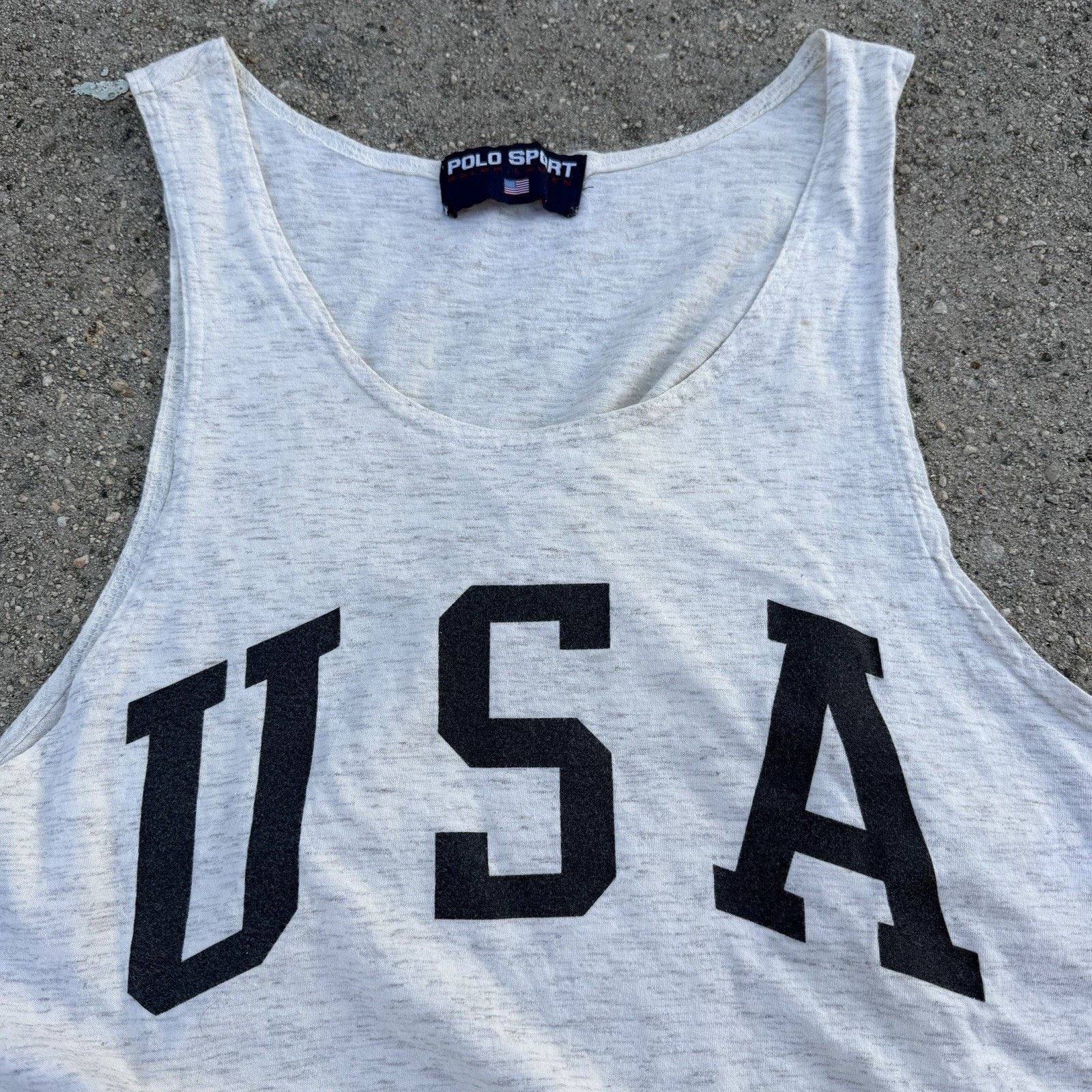 Polo Ralph Lauren × Vintage Vintage 90s Polo Sport Ralph Lauren USA Tank Top Fits M/L Size US M / EU 48-50 / 2 - 2 Thumbnail