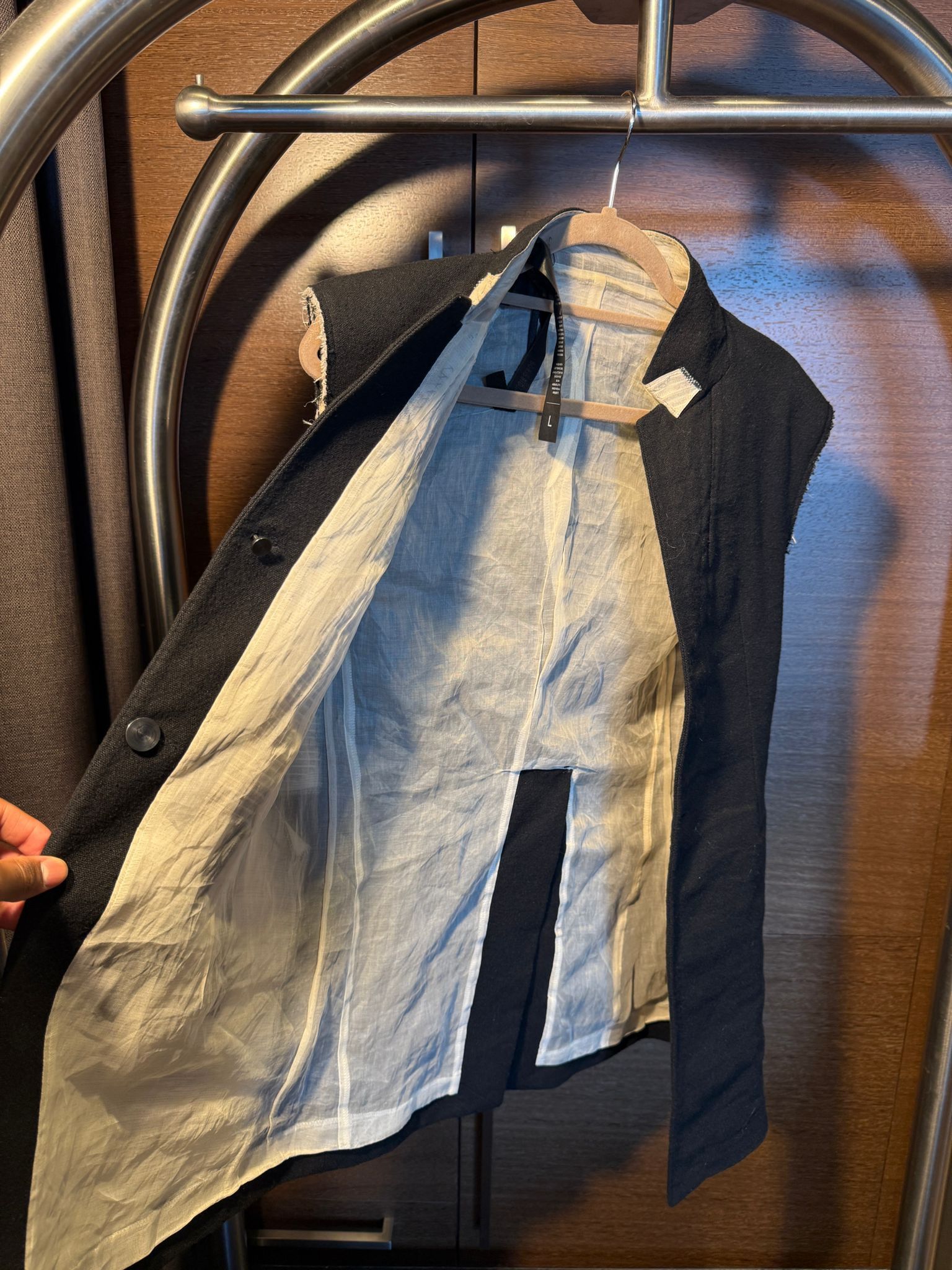 11 By Boris Bidjan Saberi Boris Bidjan Saberi 11 AW17 “Obsidian Black” Suit Vest Size L / US 10 / IT 46 - 3 Thumbnail