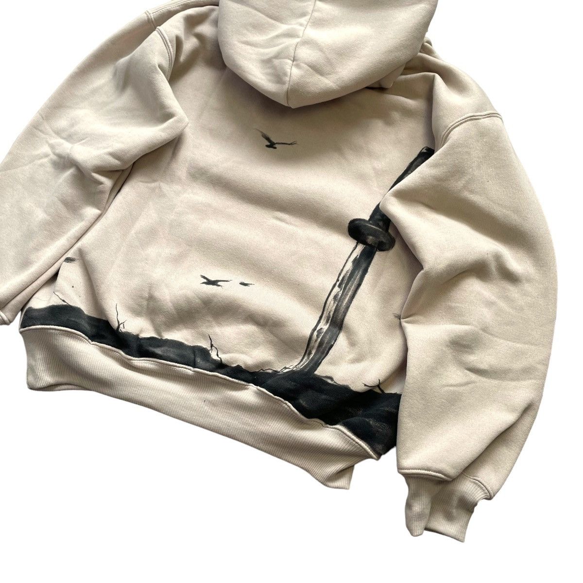 Anime VAGABOND MUSASHI MIYAMOTO CUSTOM HAND PAINTED HOODIE Size US L / EU 52-54 / 3 - 8 Thumbnail