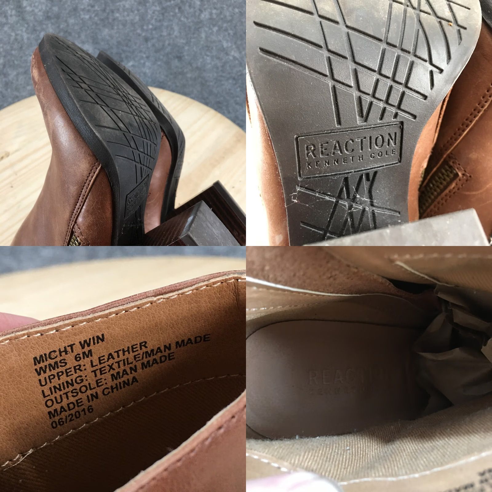 Kenneth Cole Kenneth Cole Reaction Boots Womens 6M Might Win Ankle Bootie Brown Leather Heels Size US 6 / IT 36 - 10 Thumbnail