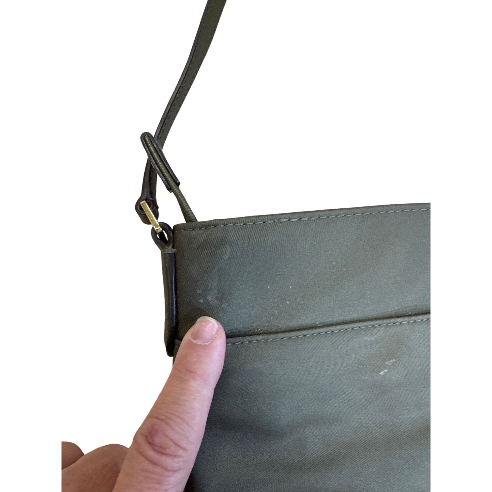 Michael Kors Michael Kors Womens Green Canvas Crossbody Purse SKU 7823 Size ONE SIZE - 10 Thumbnail