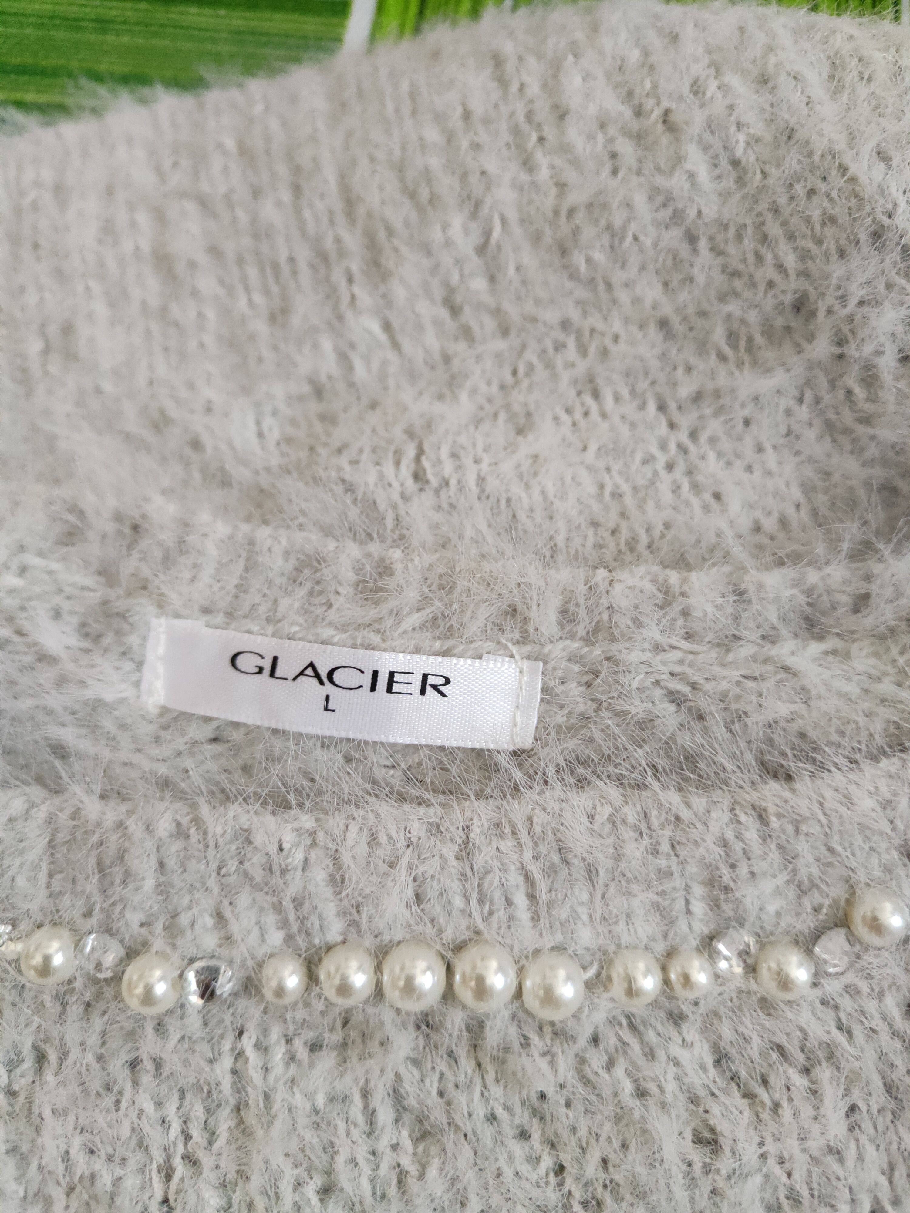Homespun Knitwear Glacier Gray Shag Shaggy Fur Mohair Knitwear #S2028 Size M / US 6-8 / IT 42-44 - 12 Thumbnail