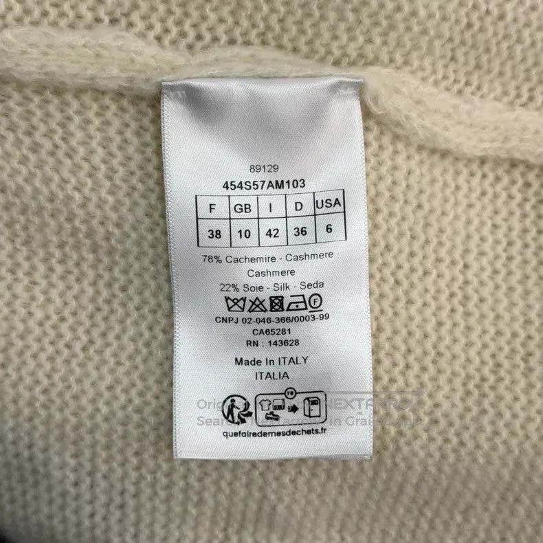 Dior Dior Beige letter cashmere sweater Size XS / US 0-2 / IT 36-38 - 6 Thumbnail