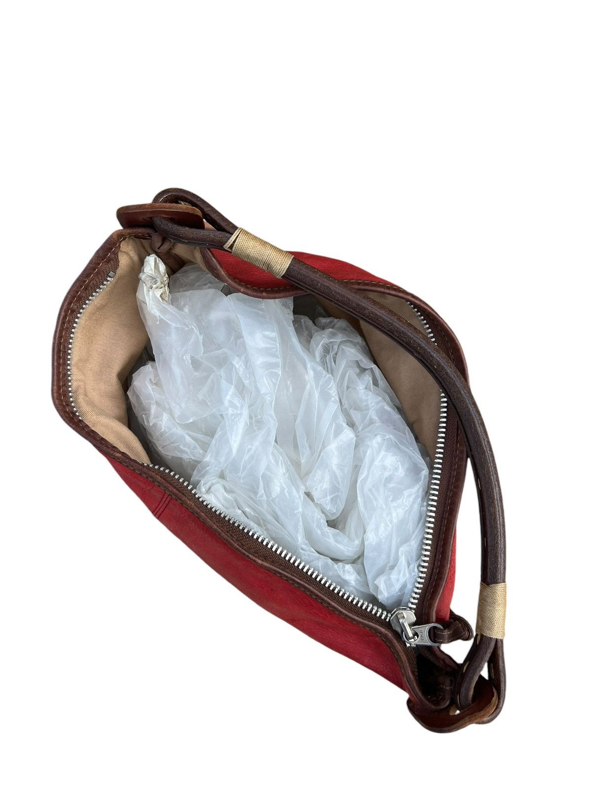 Leather Vintage CREAM Japan Fade Patina Leather Bag Japan Size ONE SIZE - 21 Thumbnail