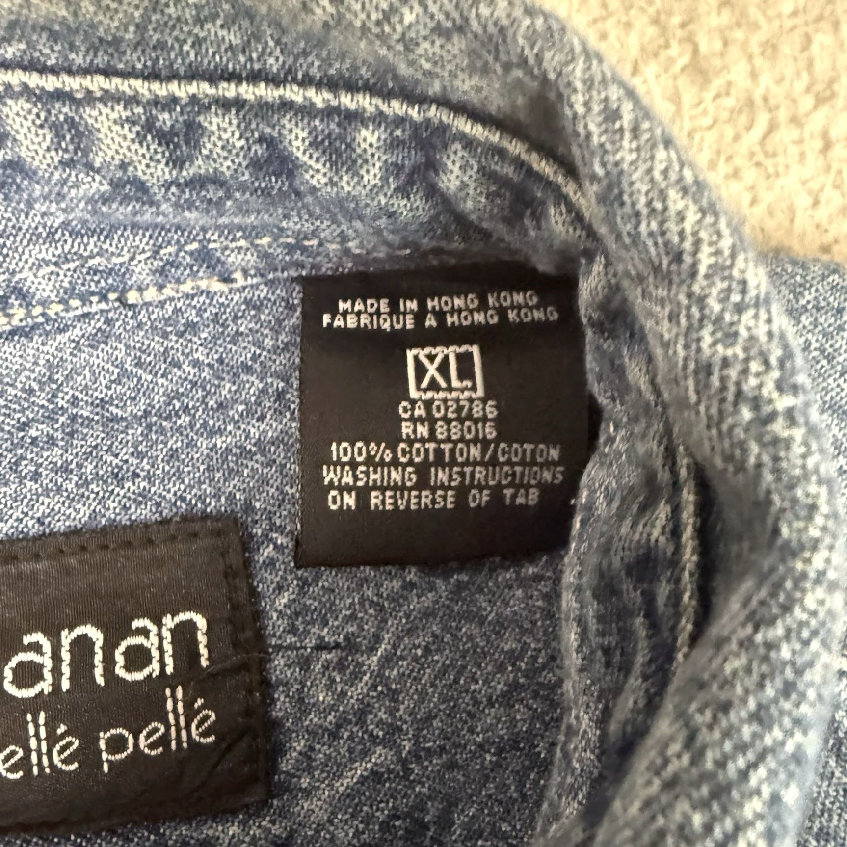 Pelle Pelle VINTAGE Pelle Pelle Denim Shirt Mens XL Blue 90s Hip Hop Retro Oversized Button-Up Collared Long Sleeve Size US XL / EU 56 / 4 - 5 Thumbnail
