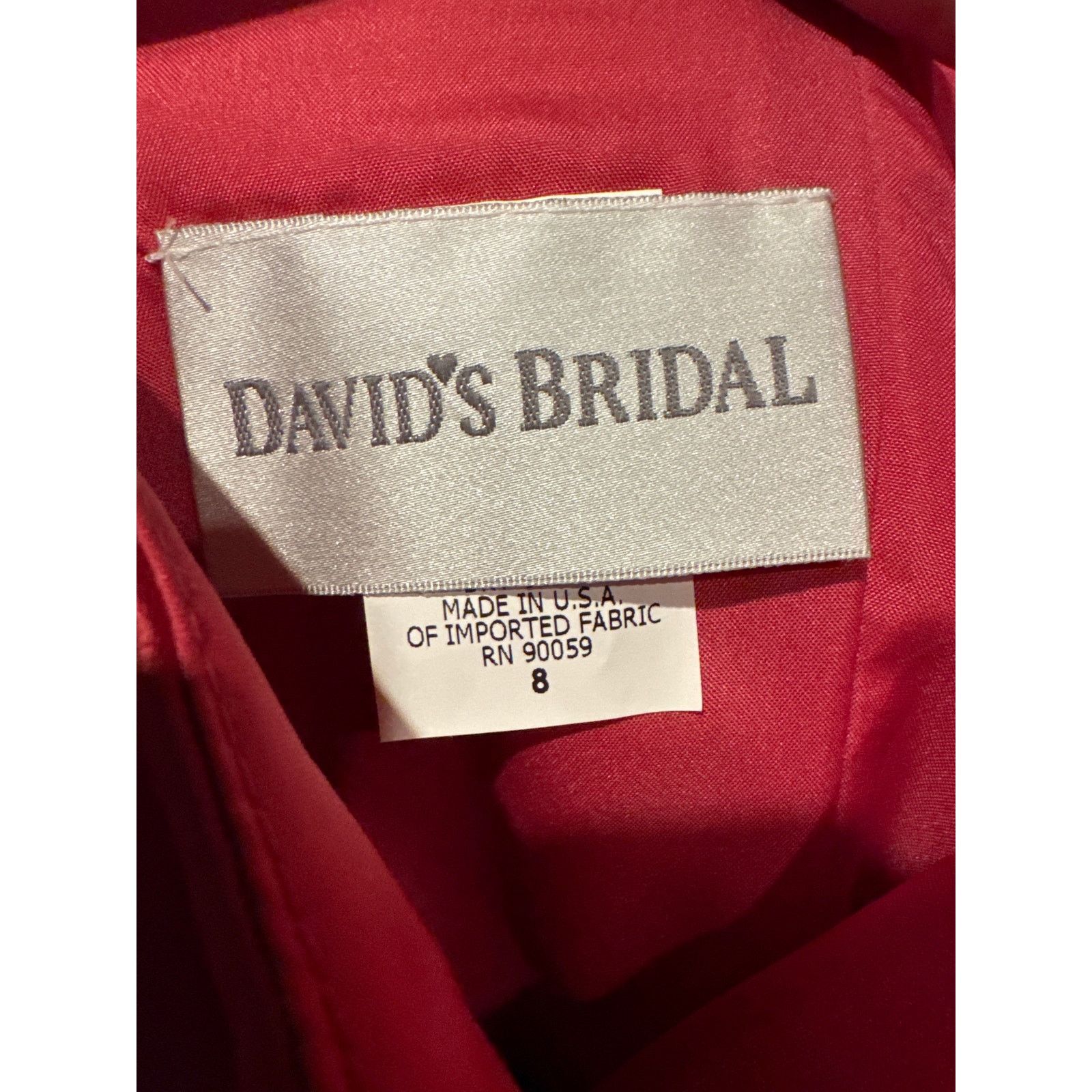 Other NWT David's Bridal strapless A line satin column maxi gown 8 Size M / US 6-8 / IT 42-44 - 11 Thumbnail