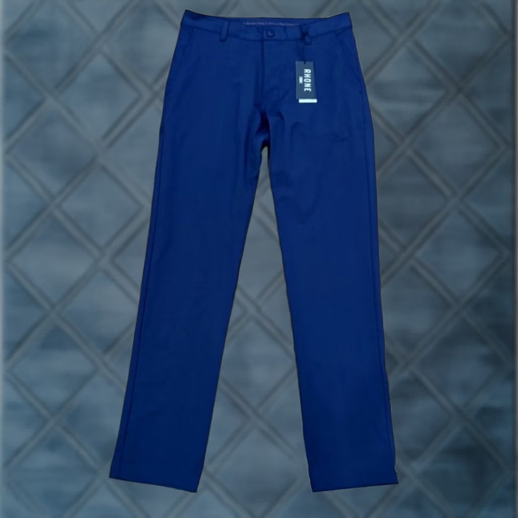 Rhone Rhone Mens 30x34 Blue Commuter Regular Pant Fit Flex Knit Trouser Size US 30 / EU 46 - 1 Thumbnail