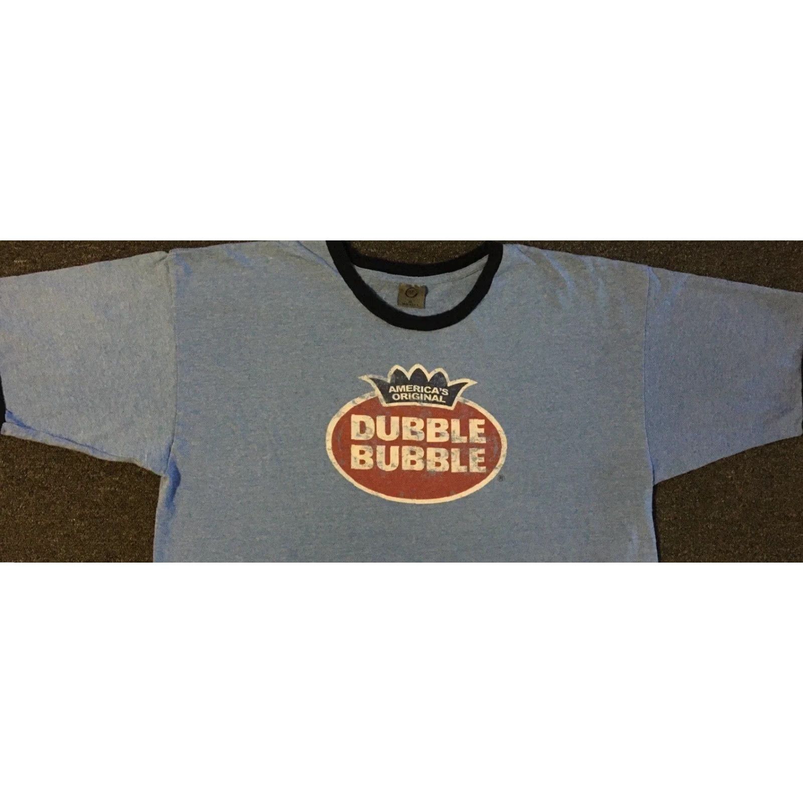 Junk Food VINTAGE Dubble Bubble Shirt XL USA Candy Surf Grunge 90s Funny Junk Food Ghost Mens Graphic Tee Blue 80s 90s Candy Bar USA Food Surf Skate Retro Size US XL / EU 56 / 4 - 5 Thumbnail