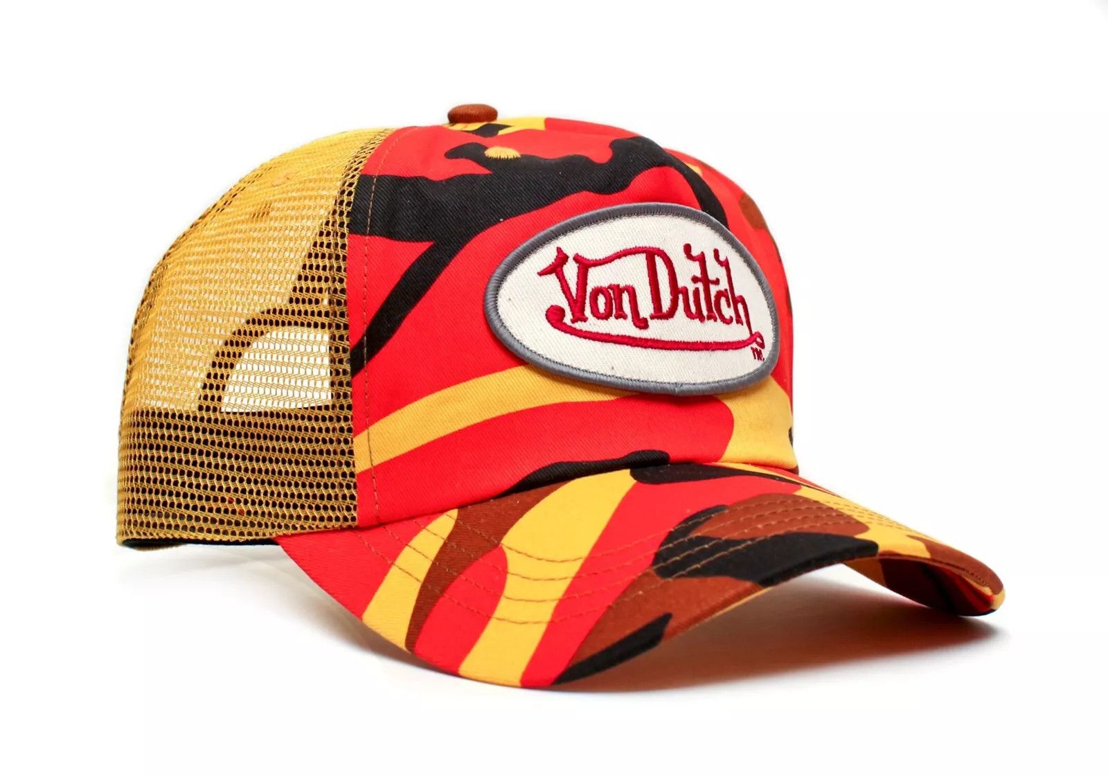 Other Authentic Vintage Von Dutch Originals Orange Gold Camo Cap Size ONE SIZE - 2 Thumbnail