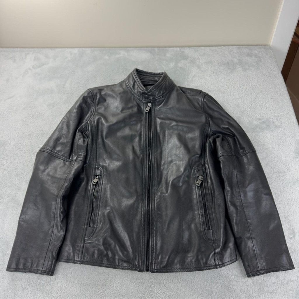 Andrew Marc Andrew Marc Men's Sz Medium 100% Black Soft Leather Jacket Size US M / EU 48-50 / 2 - 1 Thumbnail