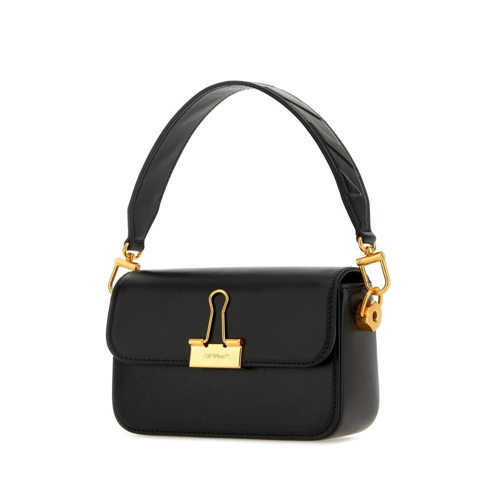 Off-White OFF WHITE Plain Binder Small Gold / Black Leather Shoulder B Size ONE SIZE - 2 Thumbnail
