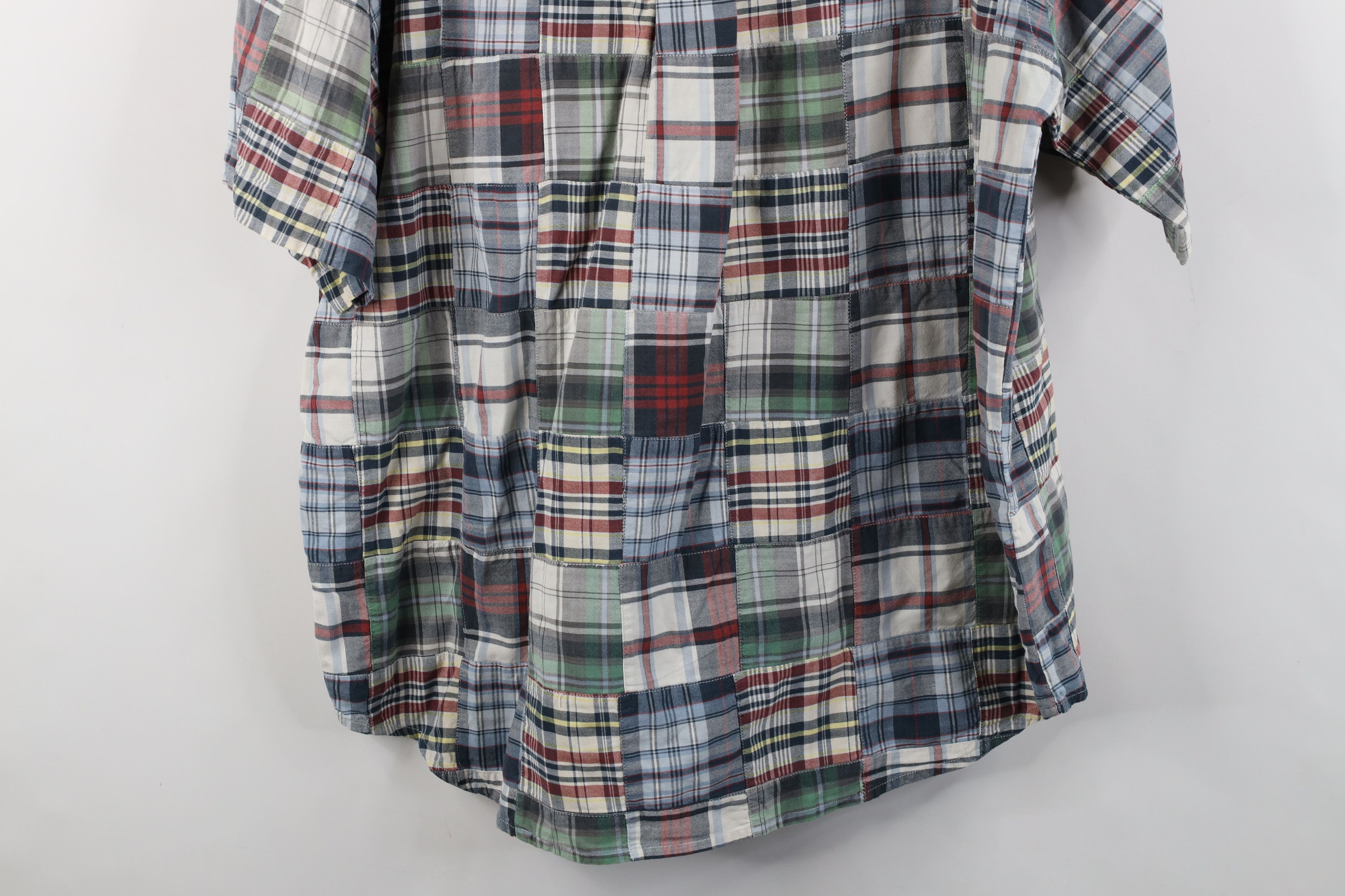 Orvis Vintage Orvis Madras Plaid Patchwork Button Down Polo Shirt Size US L / EU 52-54 / 3 - 14 Thumbnail