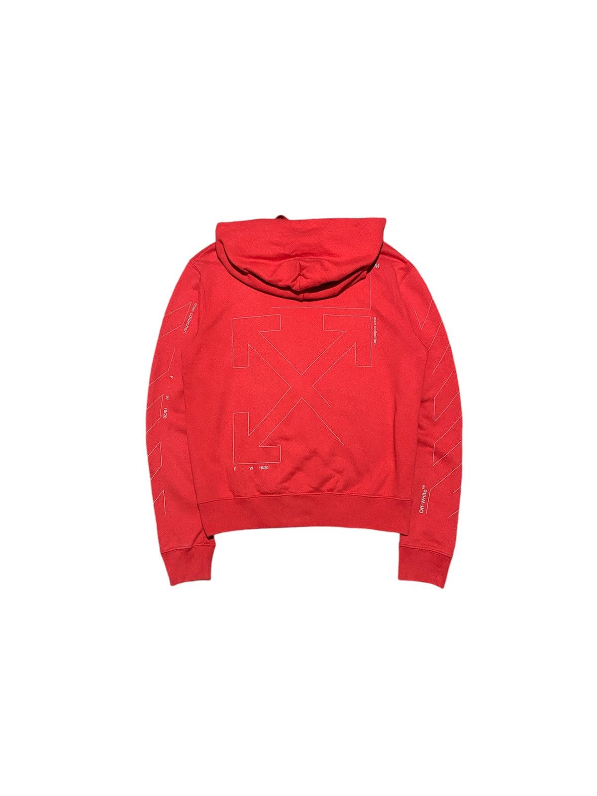 Off-White OFF WHITE FW 19/20 DIAG UNFINISHED SLIM HOODIE Size US S / EU 44-46 / 1 - 2 Thumbnail
