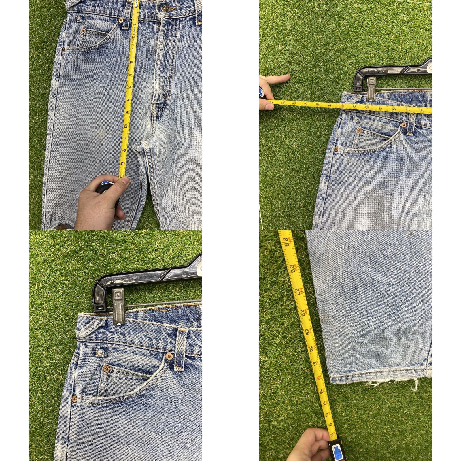 Levi's VINTAGE Levi's 505 Jeans Mens 33x34 Regular Fit Straight Leg Blue Denim Comfort Pockets 90s Size US 33 - 8 Thumbnail