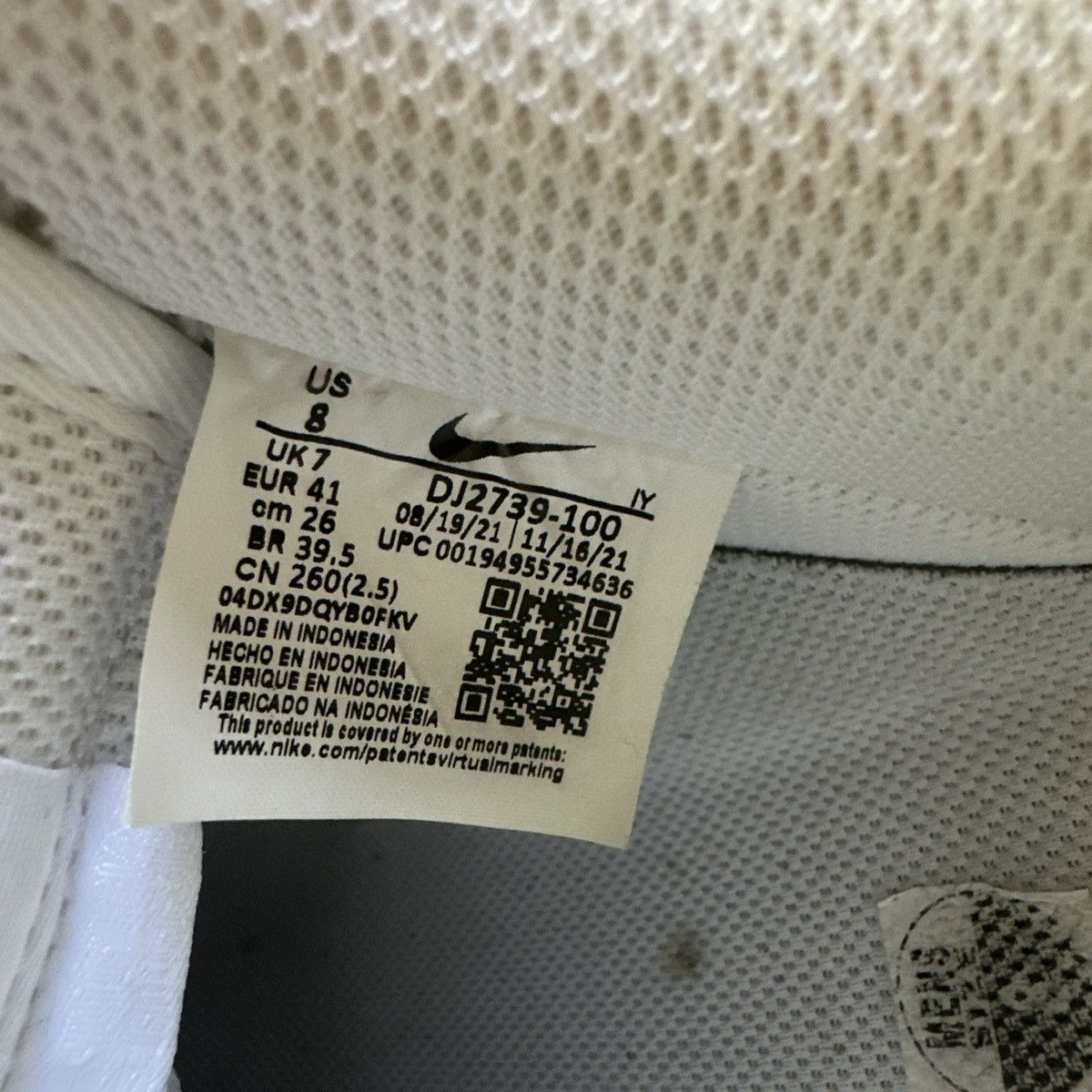 Nike Nike Men's Air Force 1 Low Gum Sneakers White Size US 8 / EU 41 - 7 Thumbnail