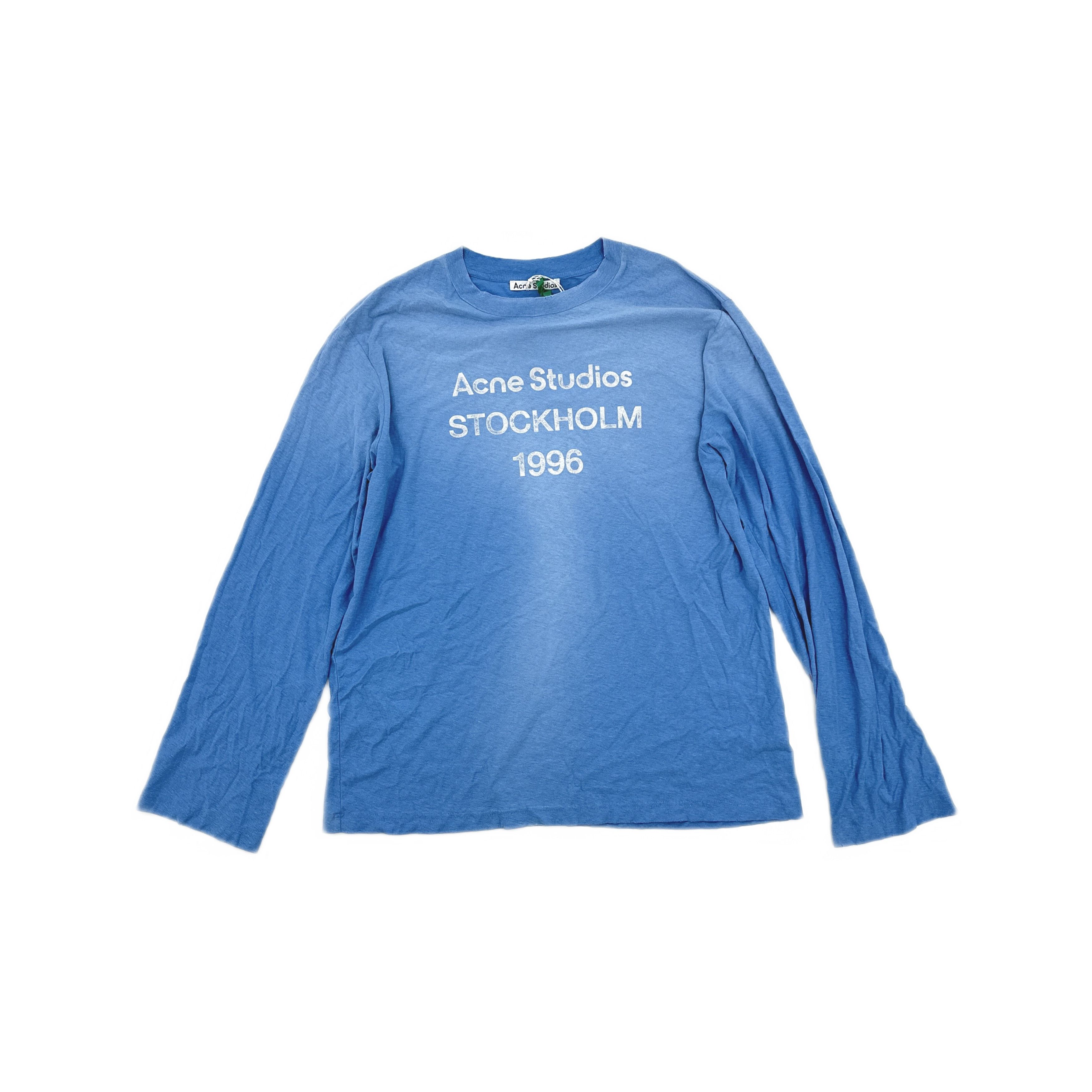 Acne Studios Acne Studios 1996 Logo Long Sleeve T-Shirt Blue Size L Size US L / EU 52-54 / 3 - 1 Thumbnail