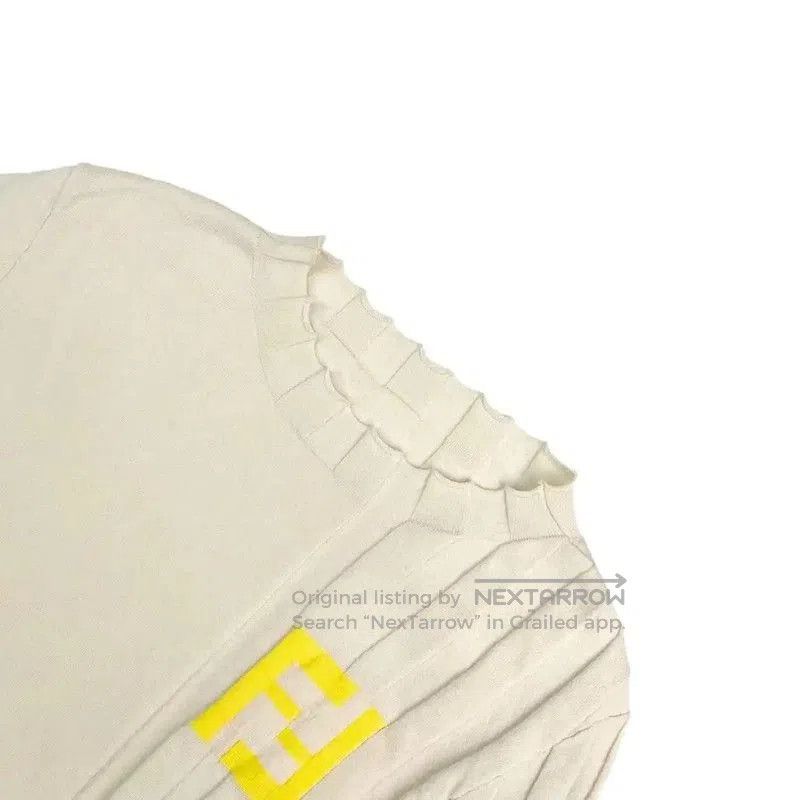 Fendi Fendi Cream Cotton Women's T-Shirt . Size XXS / US 00 / IT 34 - 3 Thumbnail