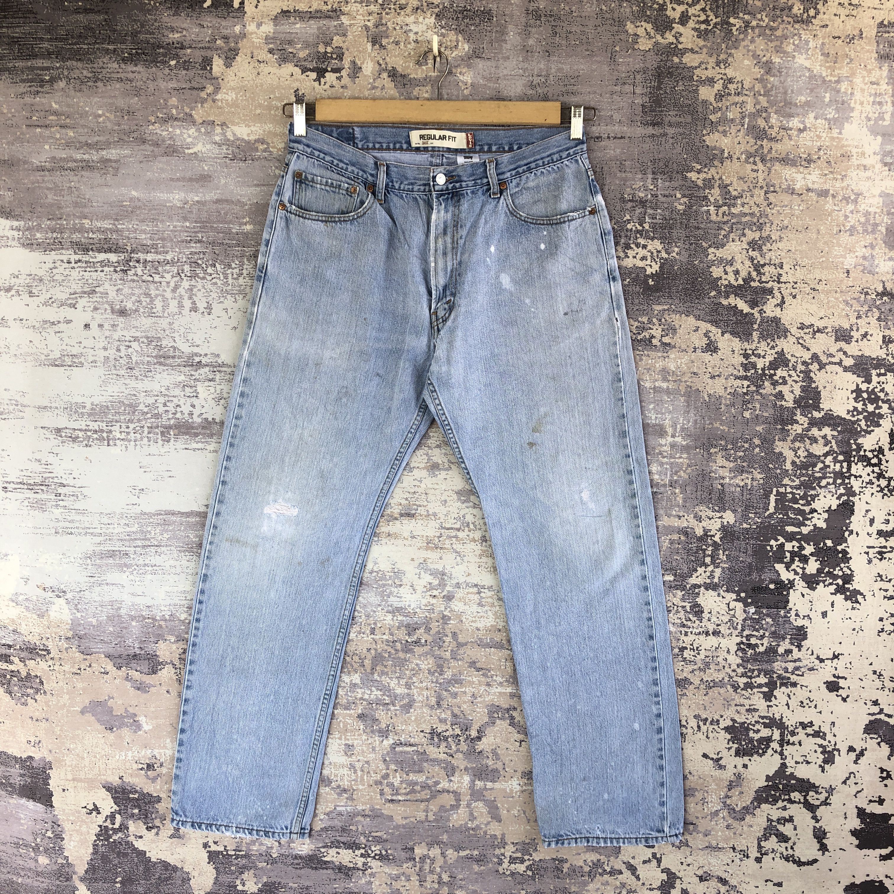 Levi's Vintage Levis 505 Sun Faded Jeans Levi's Light Wash Denim Size US 32 / EU 48 - 1 Thumbnail