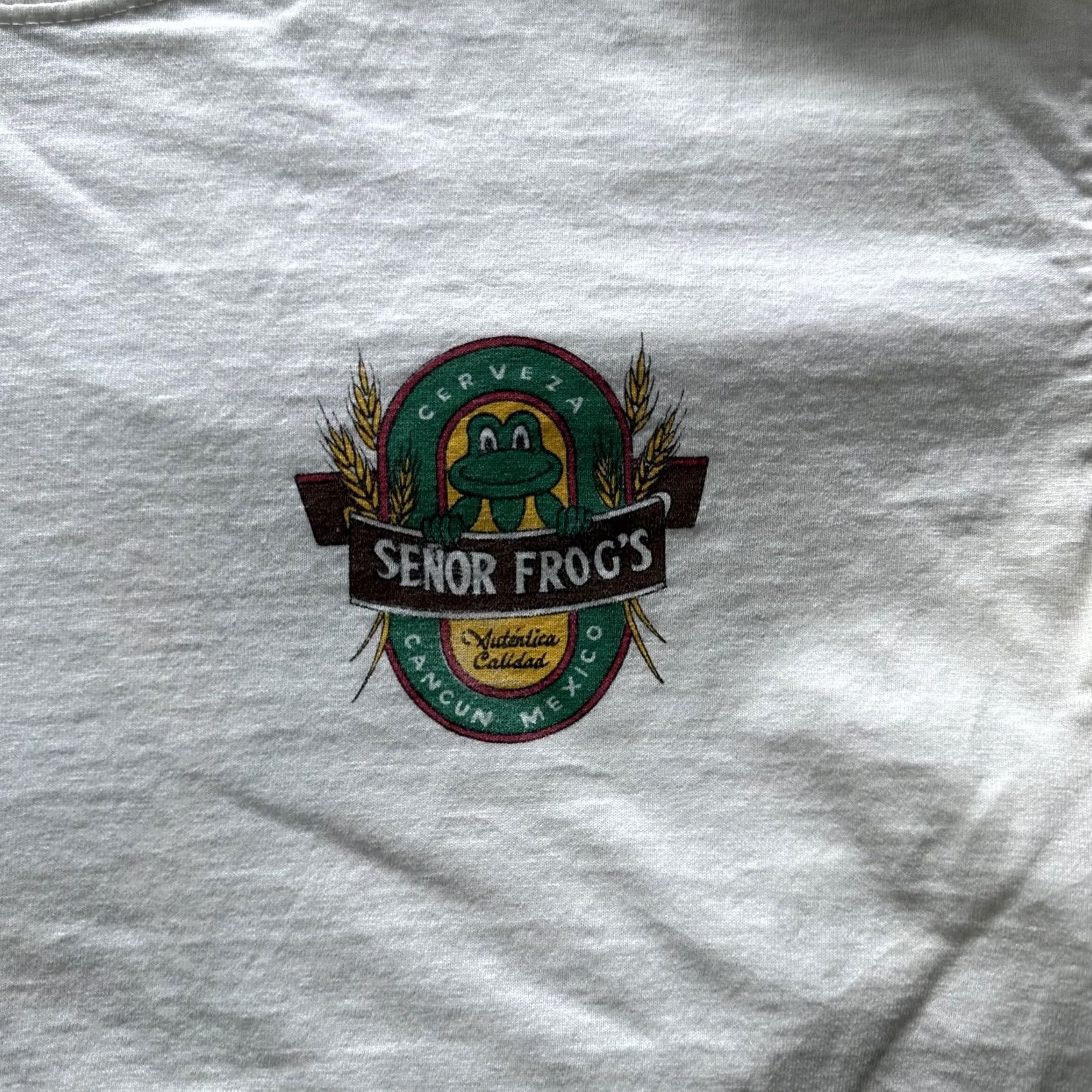Vintage Senor Frog'S Shirt Mens XL White Cancun Mexico Cerveza Graphic Tee Bar Souvenir Size US XL / EU 56 / 4 - 2 Thumbnail