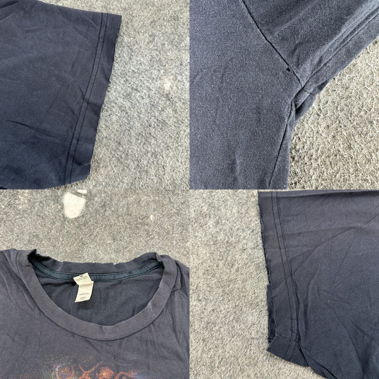 Anvil VINTAGE Jimi Hendrix Shirt Anvil T-Shirt Mens XL Black Distressed Sun Faded 2000s Y2K Skull Graphic Print Crew Neck Short Sleeve Cotton Knit Logo Size US XL / EU 56 / 4 - 8 Thumbnail