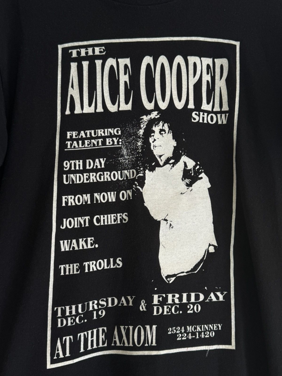Vintage 1990 Single Stitch Alice Cooper Vintage Black Graphic Tee Size US L / EU 52-54 / 3 - 4 Thumbnail