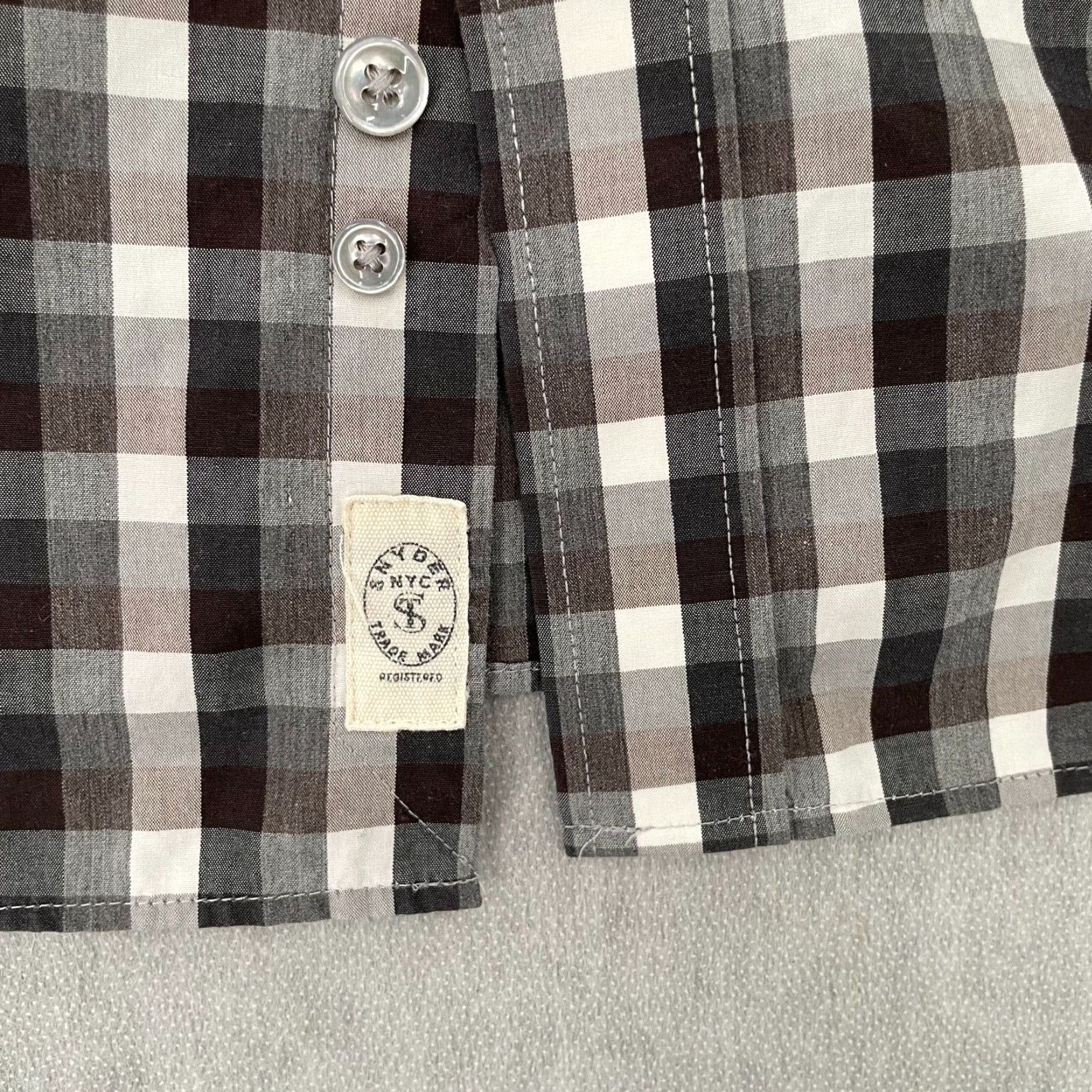 Todd Snyder VINTAGE Todd Snyder Check Shirt Long Sleeve Button Up Mens Adult Size 16 Black Casual Size US L / EU 52-54 / 3 - 5 Thumbnail