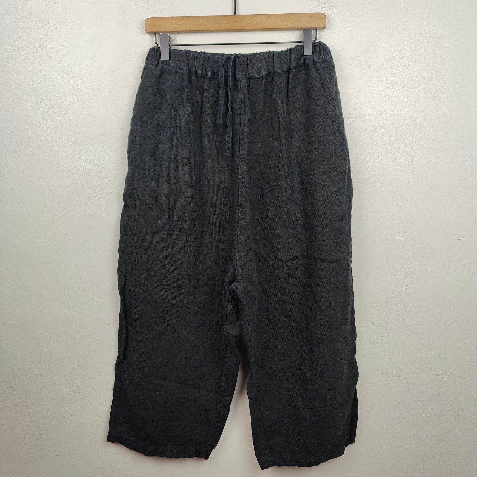 Other Maillot Linen Pants Womens 0 XS Black Wide Leg Relaxed Fit Size 27" / US 4 / IT 40 - 1 Thumbnail