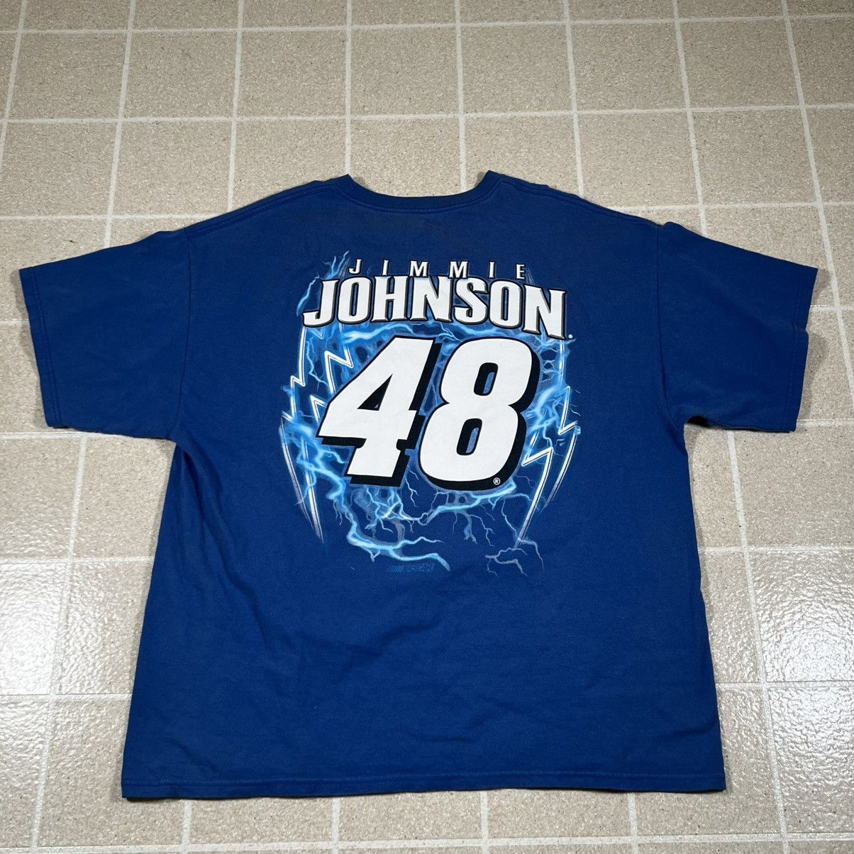 NASCAR Jimmie Johnson #48 Nascar Racing T-Shirt Lowes Blue Thunder Size US XXL / EU 58 / 5 - 3 Thumbnail