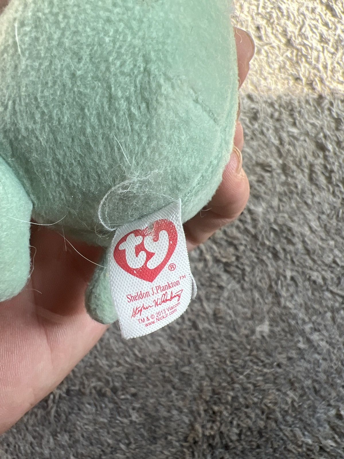 Nickelodeon 2013 Nickelodeon Ty Sheldon J. Plankton Beanie Baby Size ONE SIZE - 3 Thumbnail
