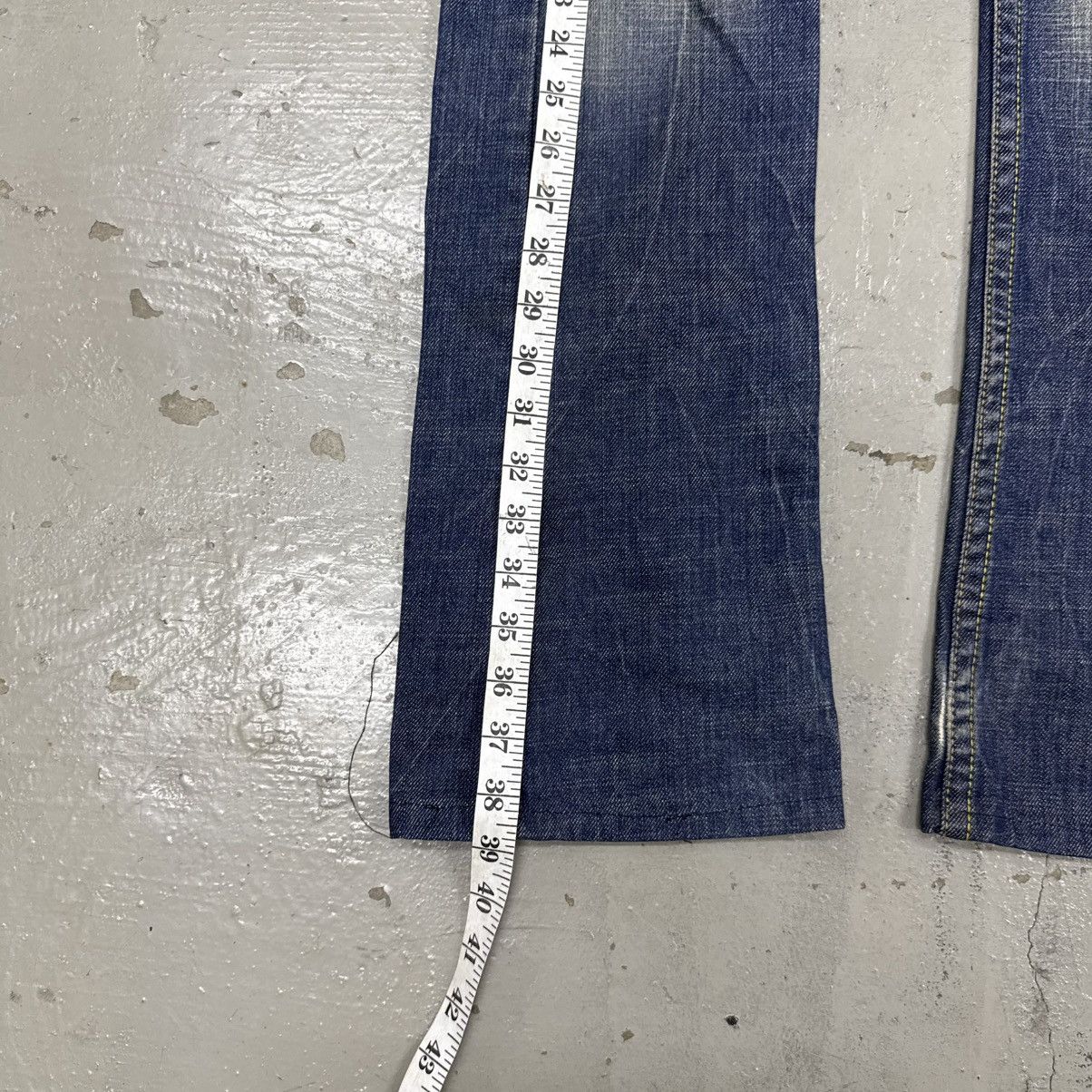 If Six Was Nine Embroidered Red Pepper MudWash Flare Jeans Pants Size US 30 / EU 46 - 7 Thumbnail