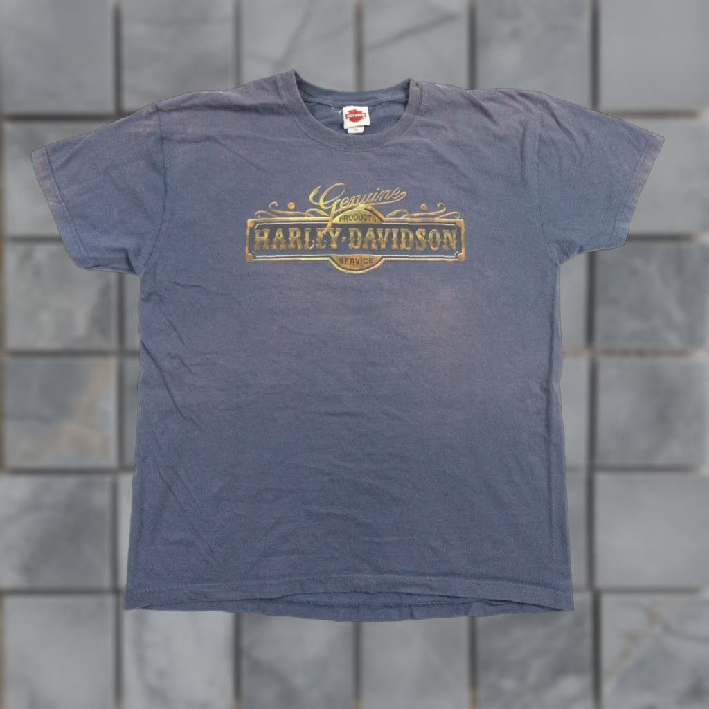 Harley Davidson Harley-Davidson Motorcycle Shirt Mens XL Blue Short Sleeve Tee Faded Size US XL / EU 56 / 4 - 1 Thumbnail