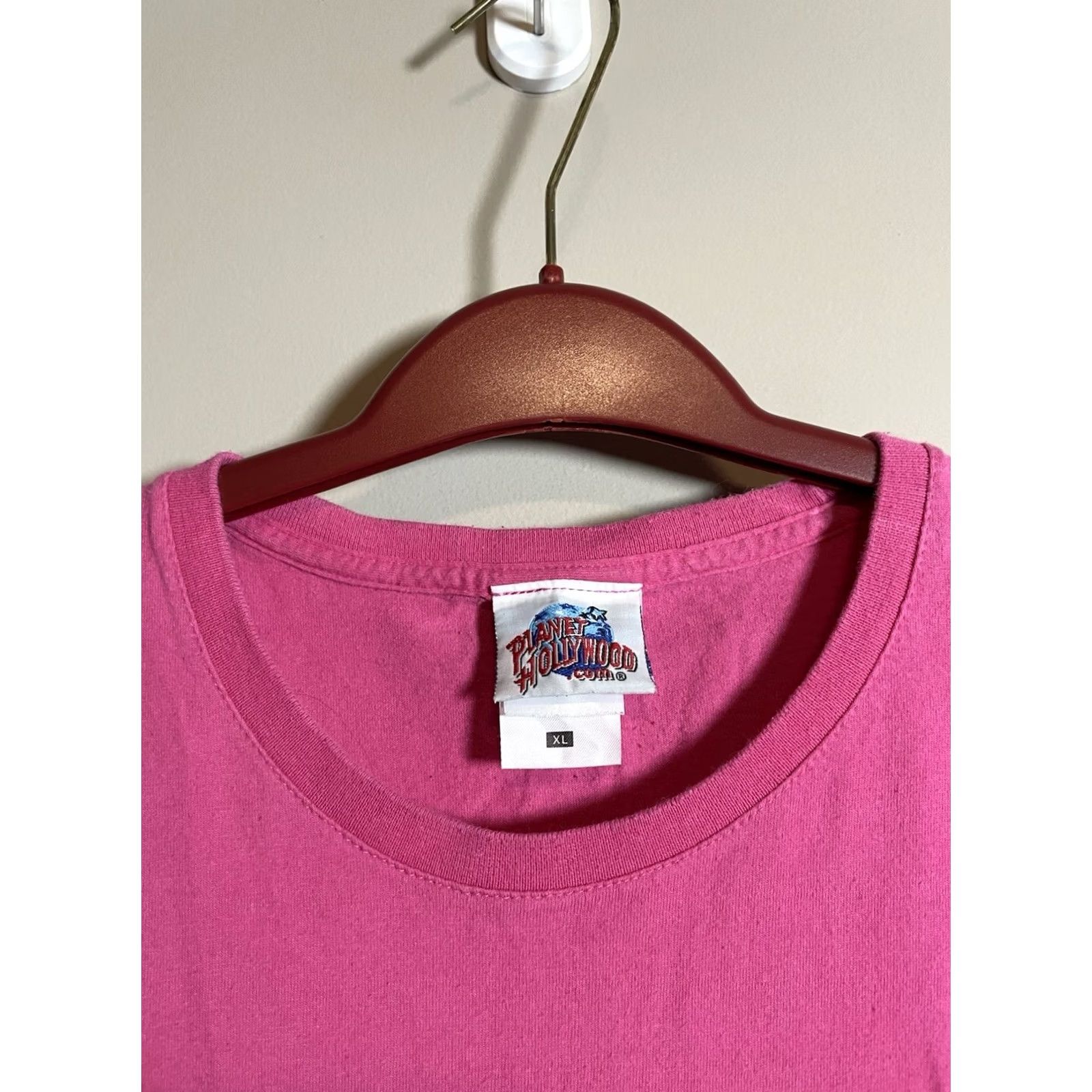 Planet Hollywood VINTAGE Planet Hollywood Shirt Mens XL Pink 90s City Travel Souvenir Graphic Print T-Shirt Made USA Size US XL / EU 56 / 4 - 3 Thumbnail